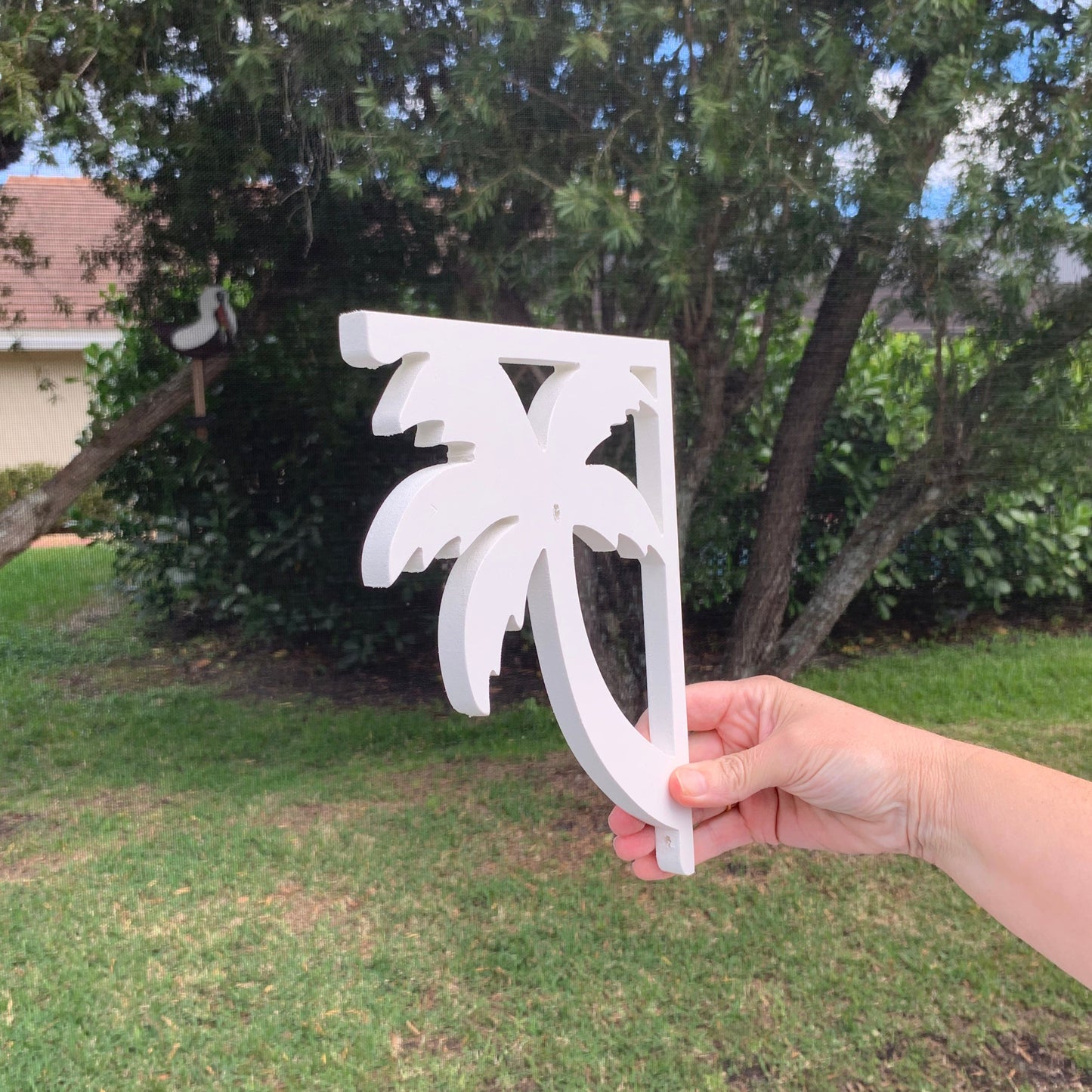 Screen Door Decor - Palm Tree Small X2, Custom Mailbox, Bracket, Outdoor Decor, 7x9 inch Free Shipping to Mainland USA