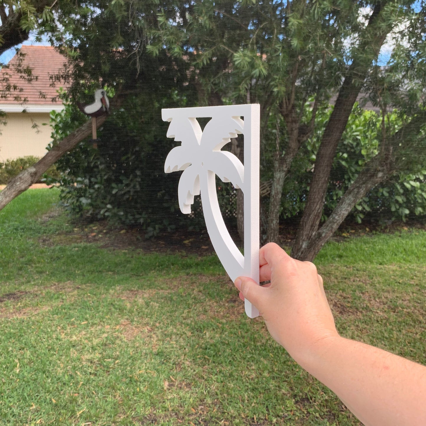 Screen Door Decor - Palm Tree Small X2, Custom Mailbox, Bracket, Outdoor Decor, 7x9 inch Free Shipping to Mainland USA