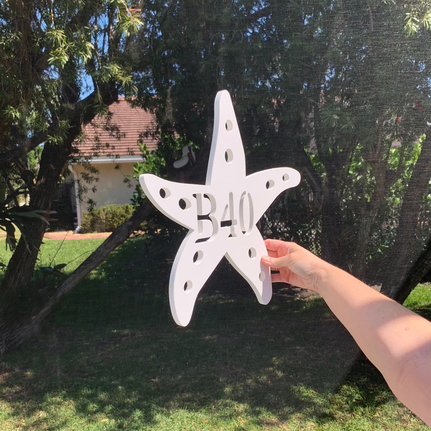 House Number Plaque - Starfish