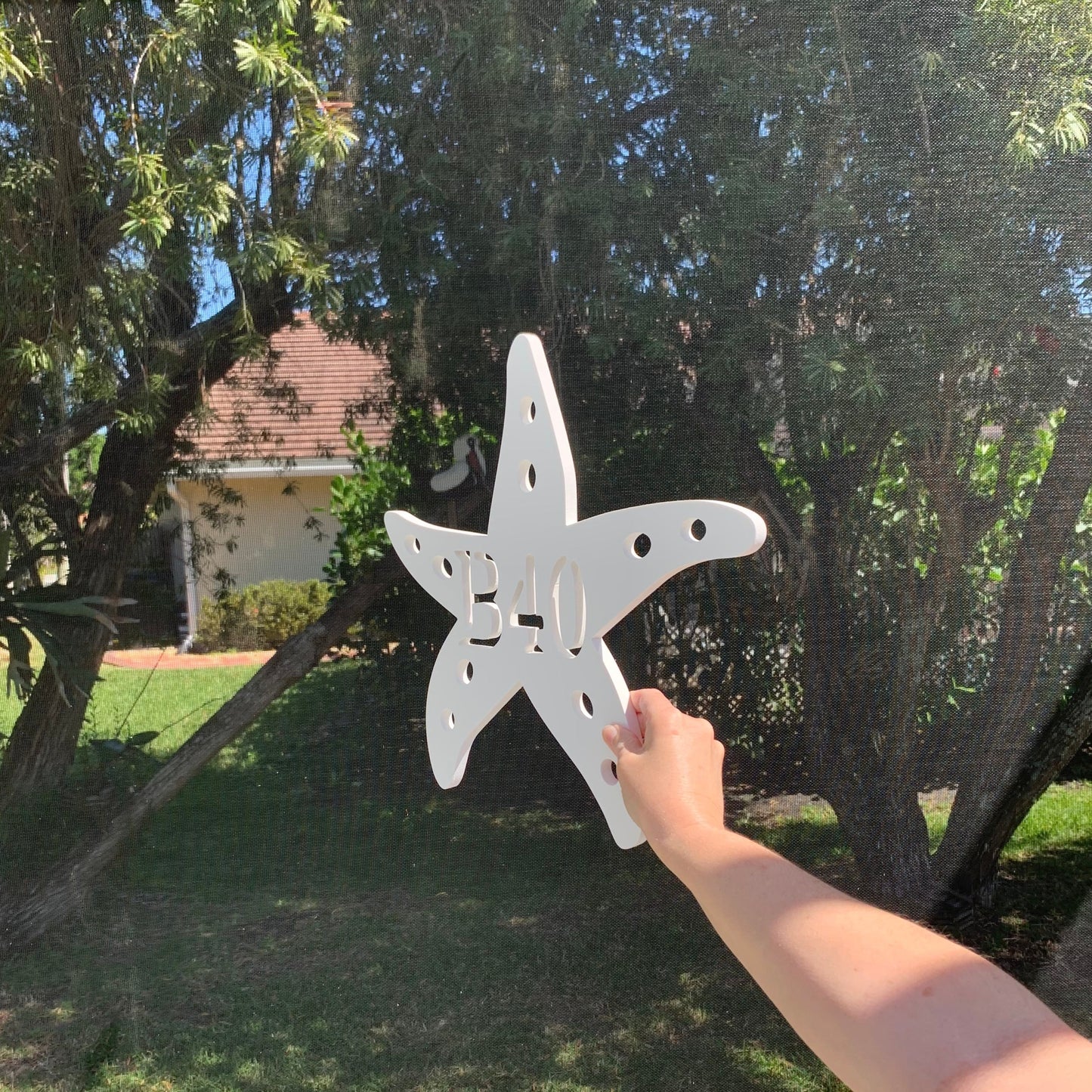 House Number Plaque - Starfish