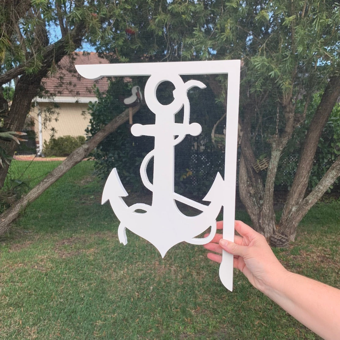Mailbox Bracket - Anchor with Rope - Medium 12" x 16"