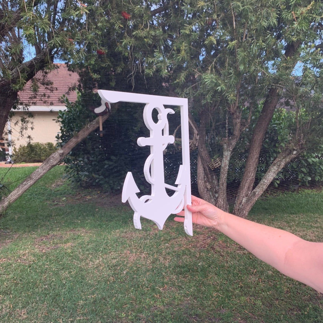 Mailbox Bracket - Anchor with Rope - Medium 12" x 16"