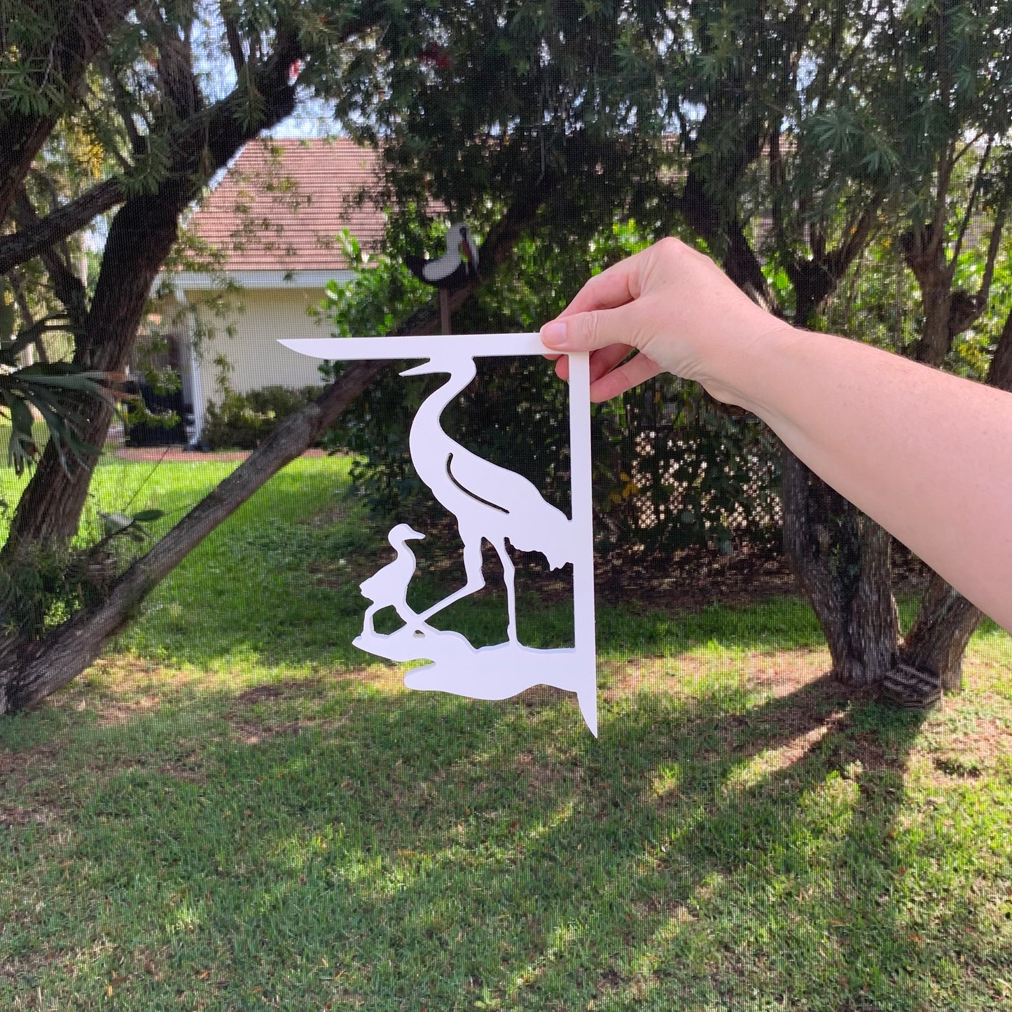 Mailbox Bracket - Sandhill Crane - Small 7" x 9"
