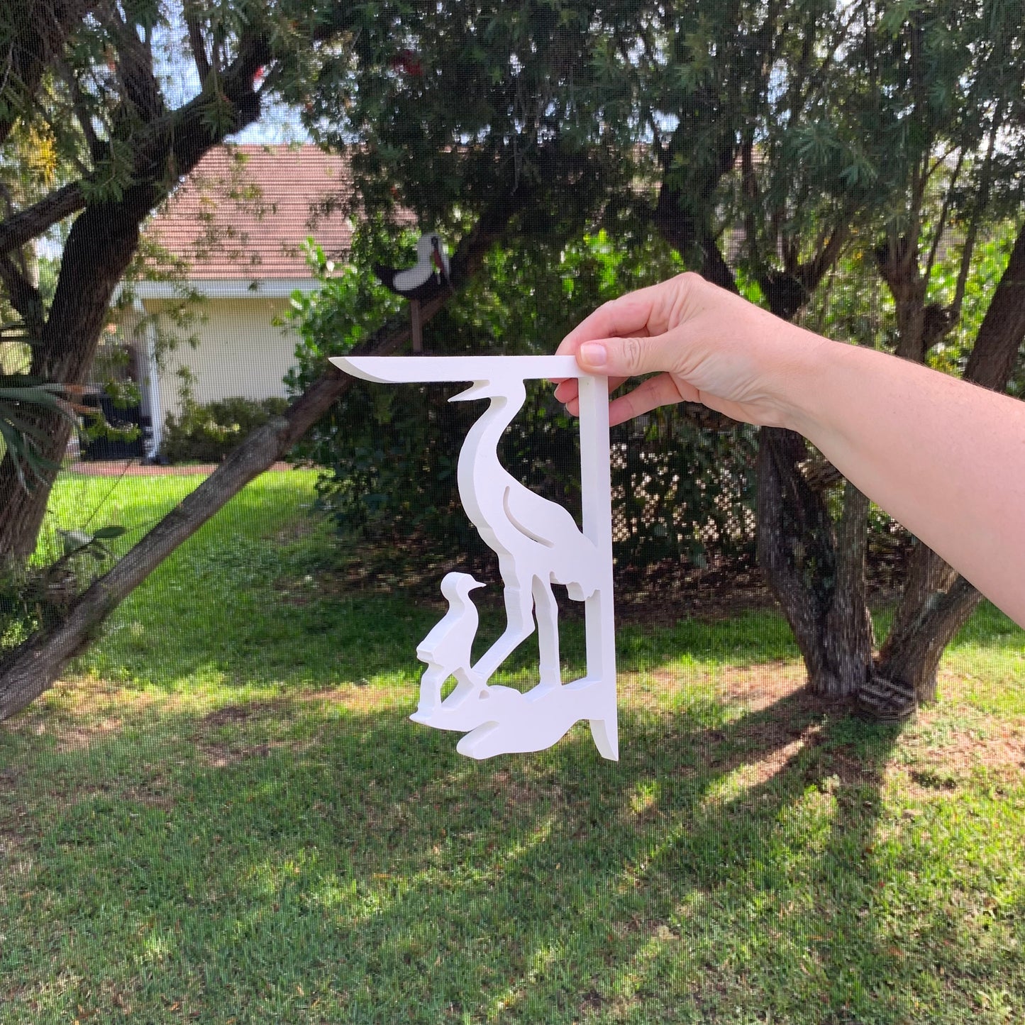 Mailbox Bracket - Sandhill Crane - Small 7" x 9"