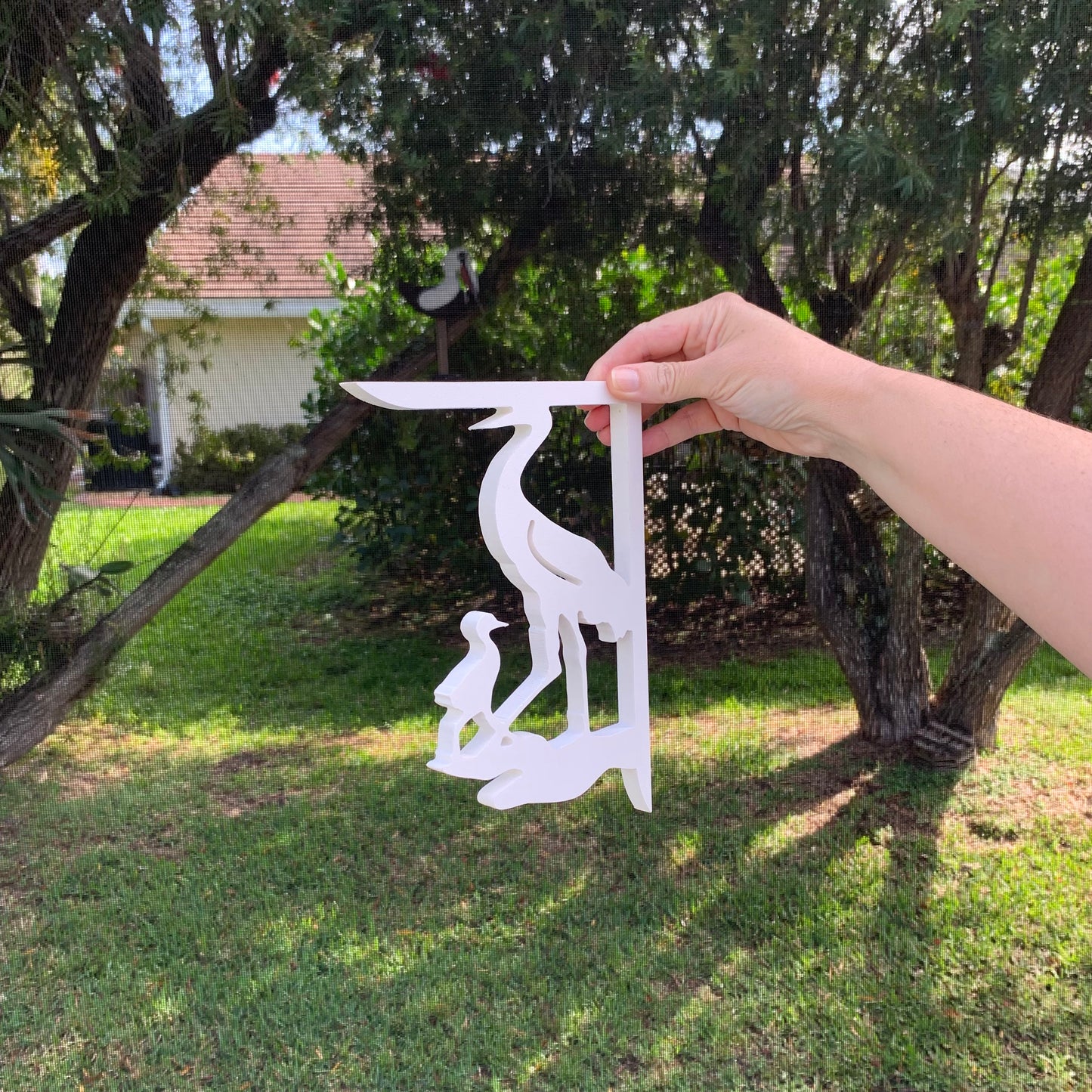 Mailbox Bracket - Sandhill Crane - Small 7" x 9"