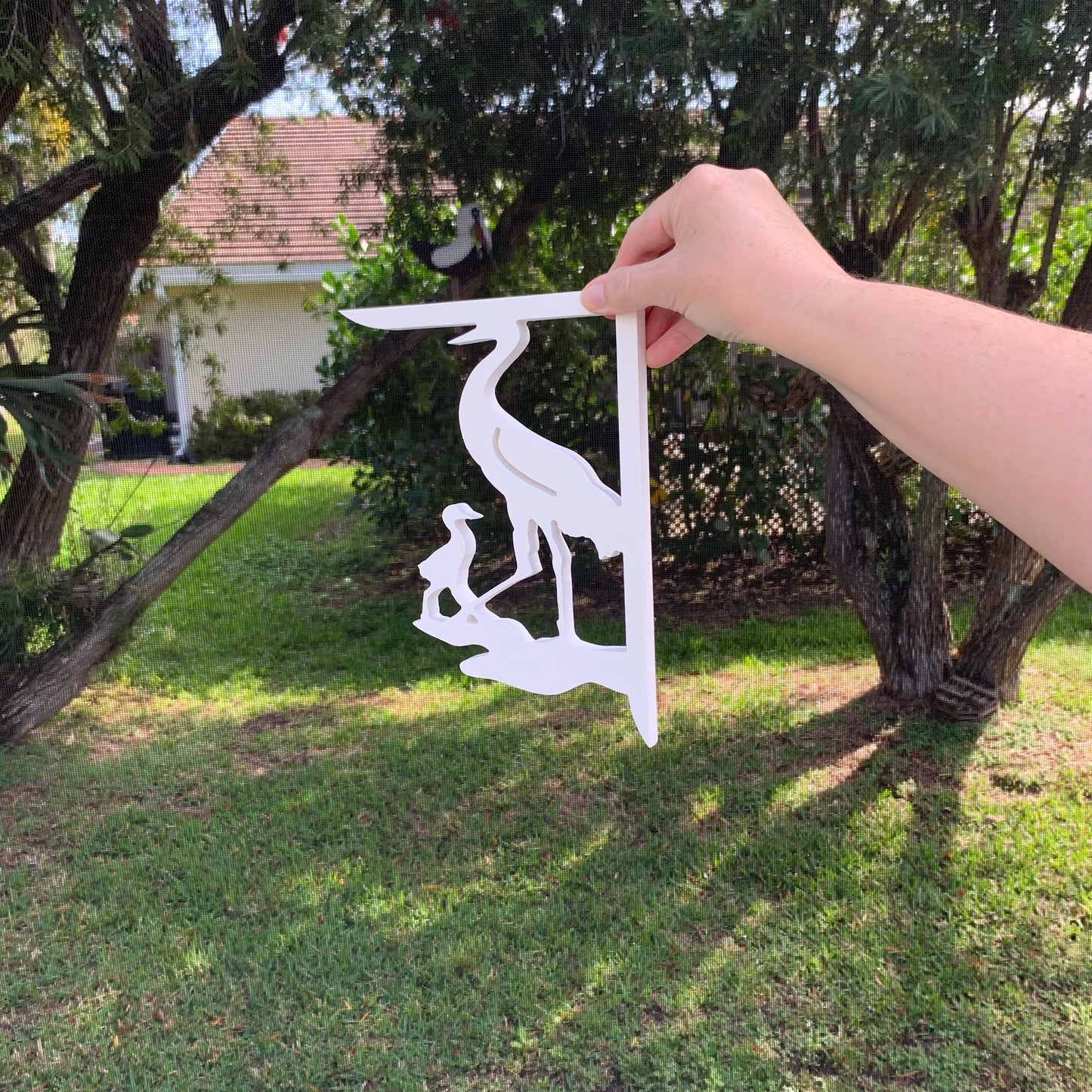 Mailbox Bracket - Sandhill Crane - Small 7" x 9"