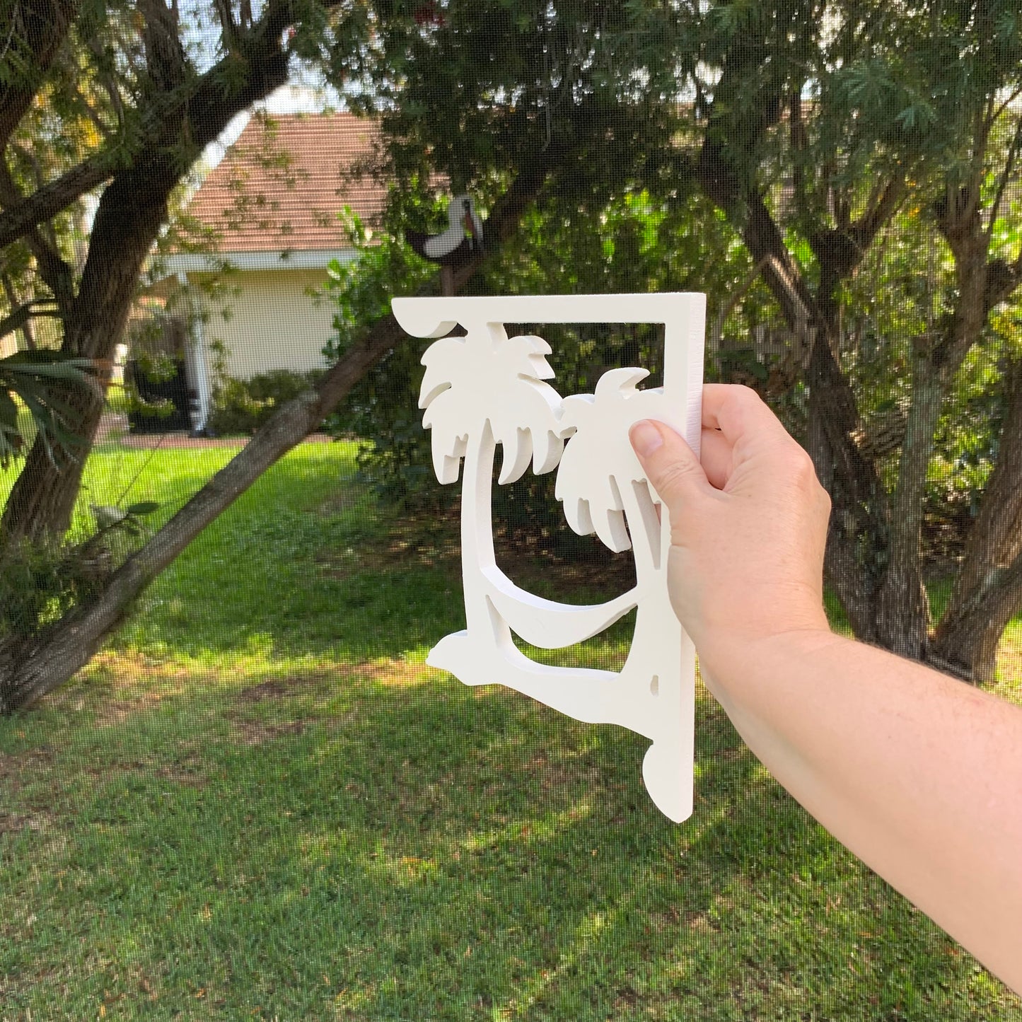 Mailbox Bracket - Palm Tree Hammock - Small 7" x 9"
