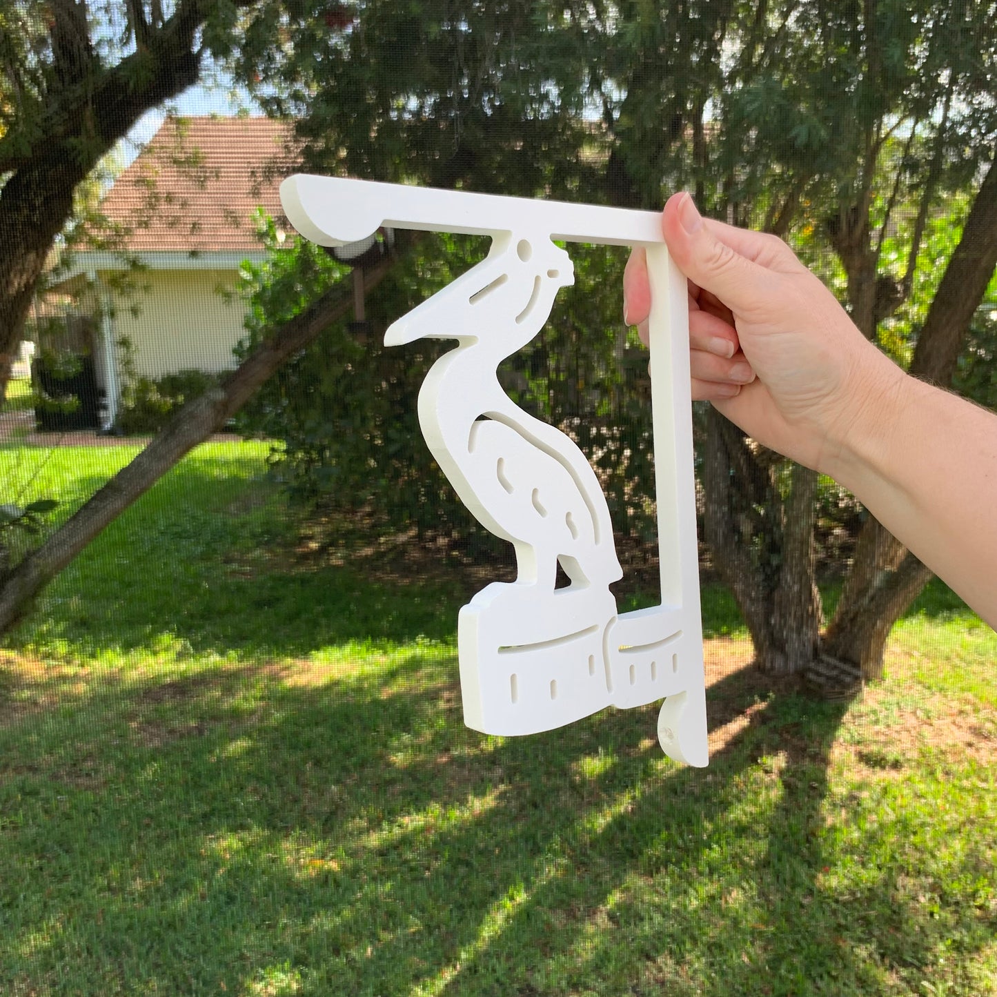 Screen Door Decor - Pelican Small X2, Custom Mailbox, Bracket, Outdoor Decor, 7x9 inch Free Shipping to Mainland USA