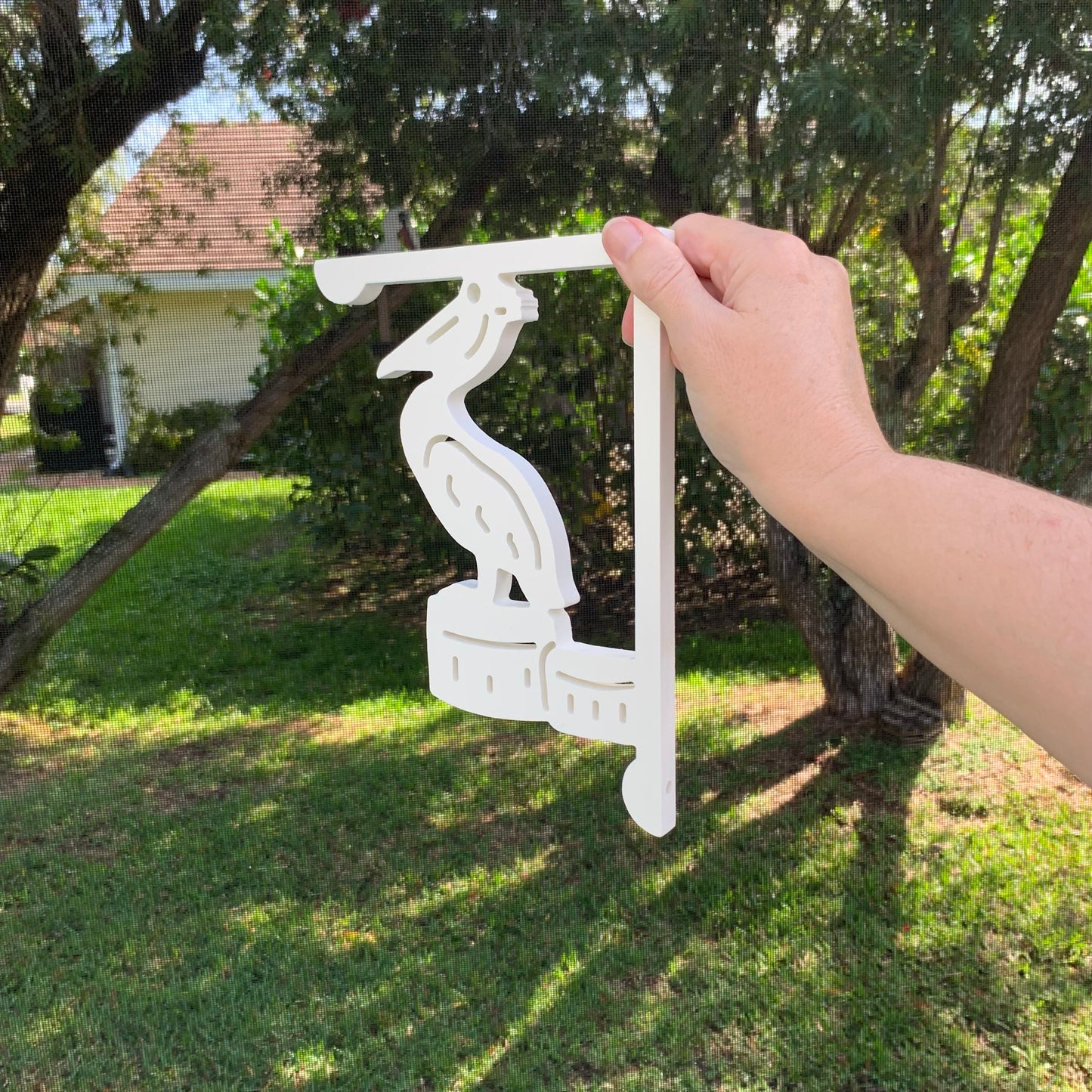 Screen Door Decor - Pelican Small X2, Custom Mailbox, Bracket, Outdoor Decor, 7x9 inch Free Shipping to Mainland USA