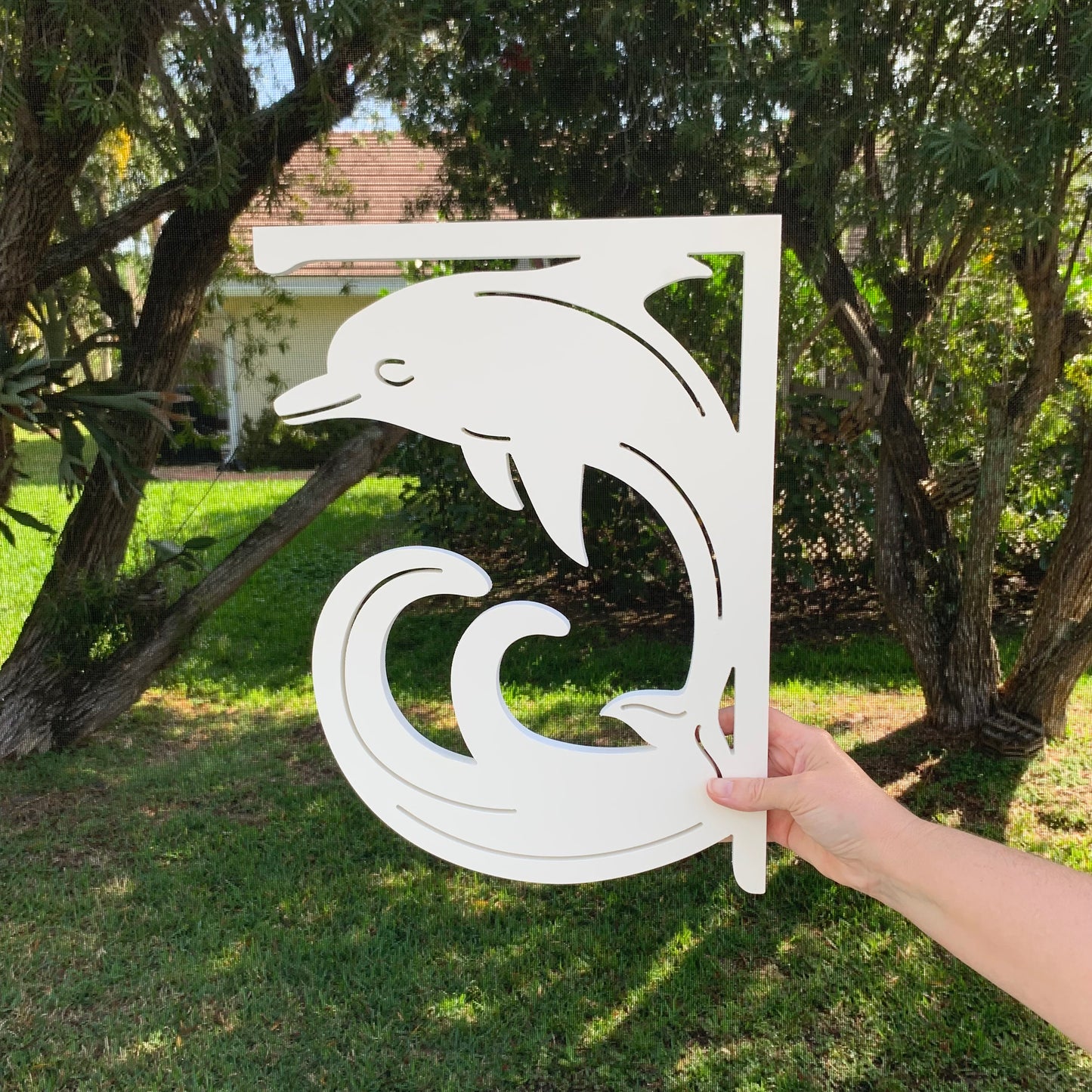 Mailbox Bracket - Dolphin - Medium 12" x 16"