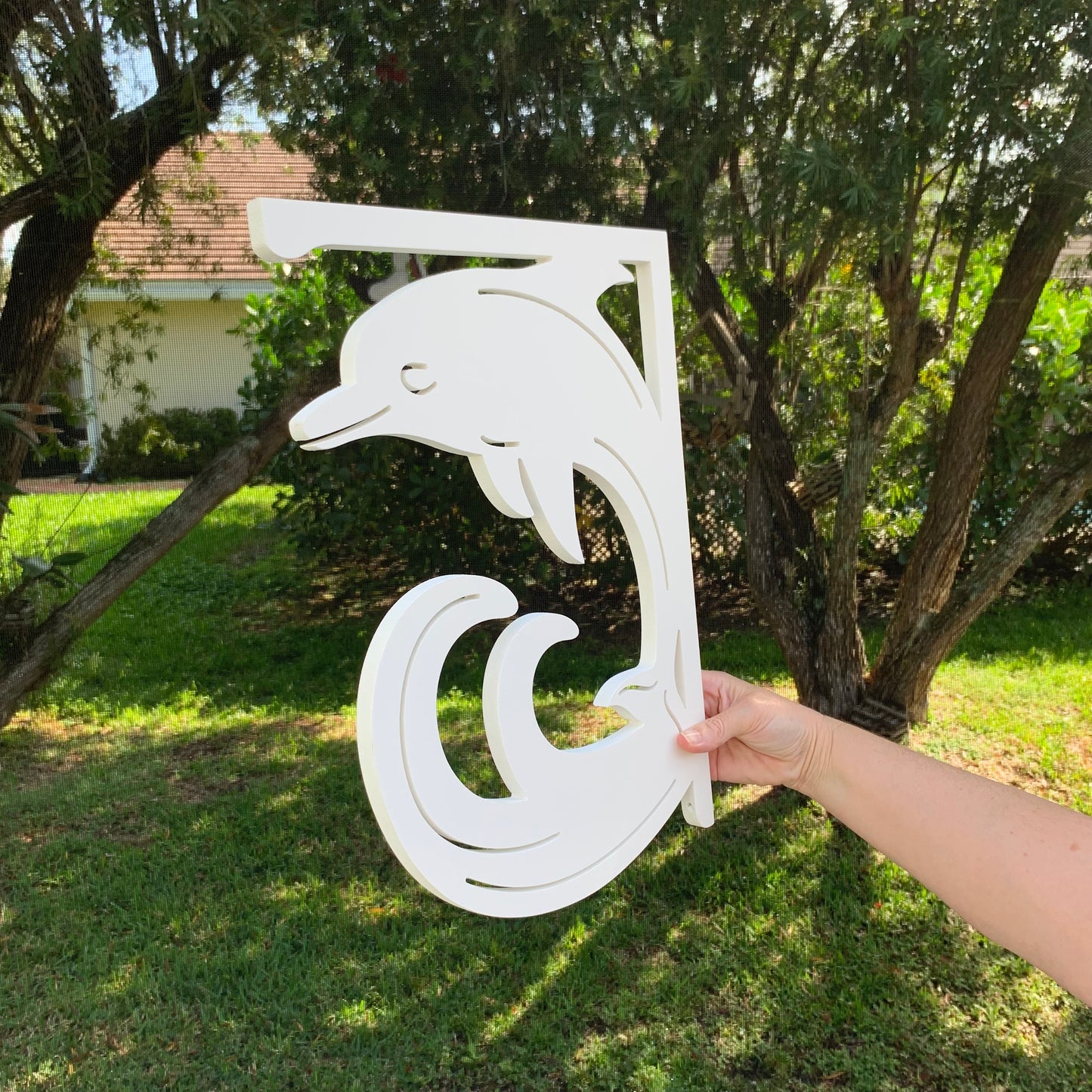 Mailbox Bracket - Dolphin - Medium 12" x 16"