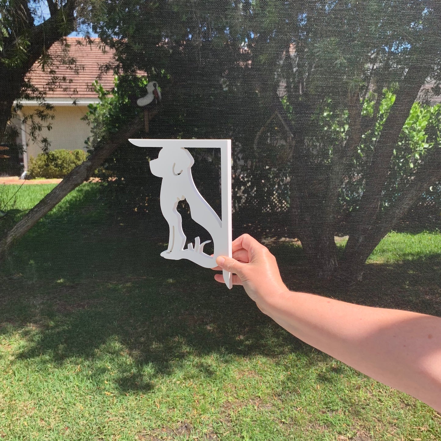 Mailbox Bracket - Dog & Cat - Small 7" x 9"
