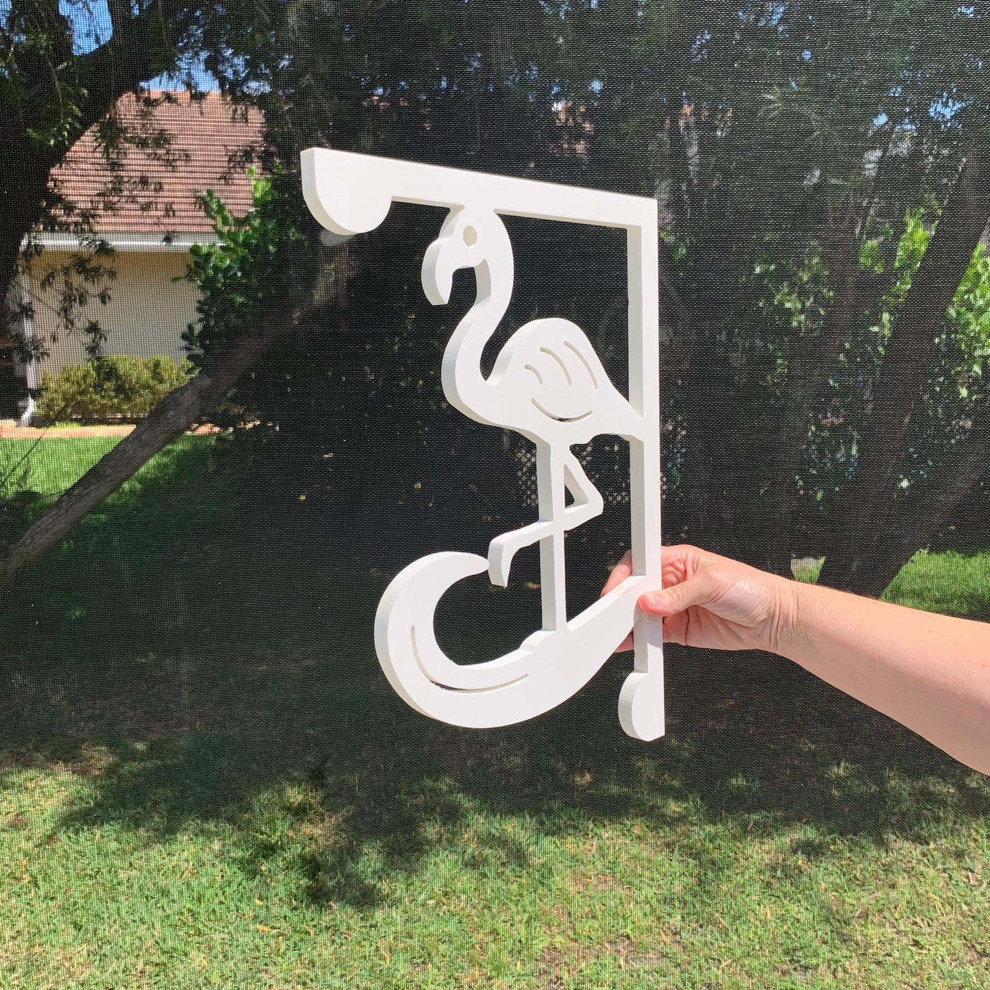 Mailbox Bracket - Flamingo - Medium 12" x 16"