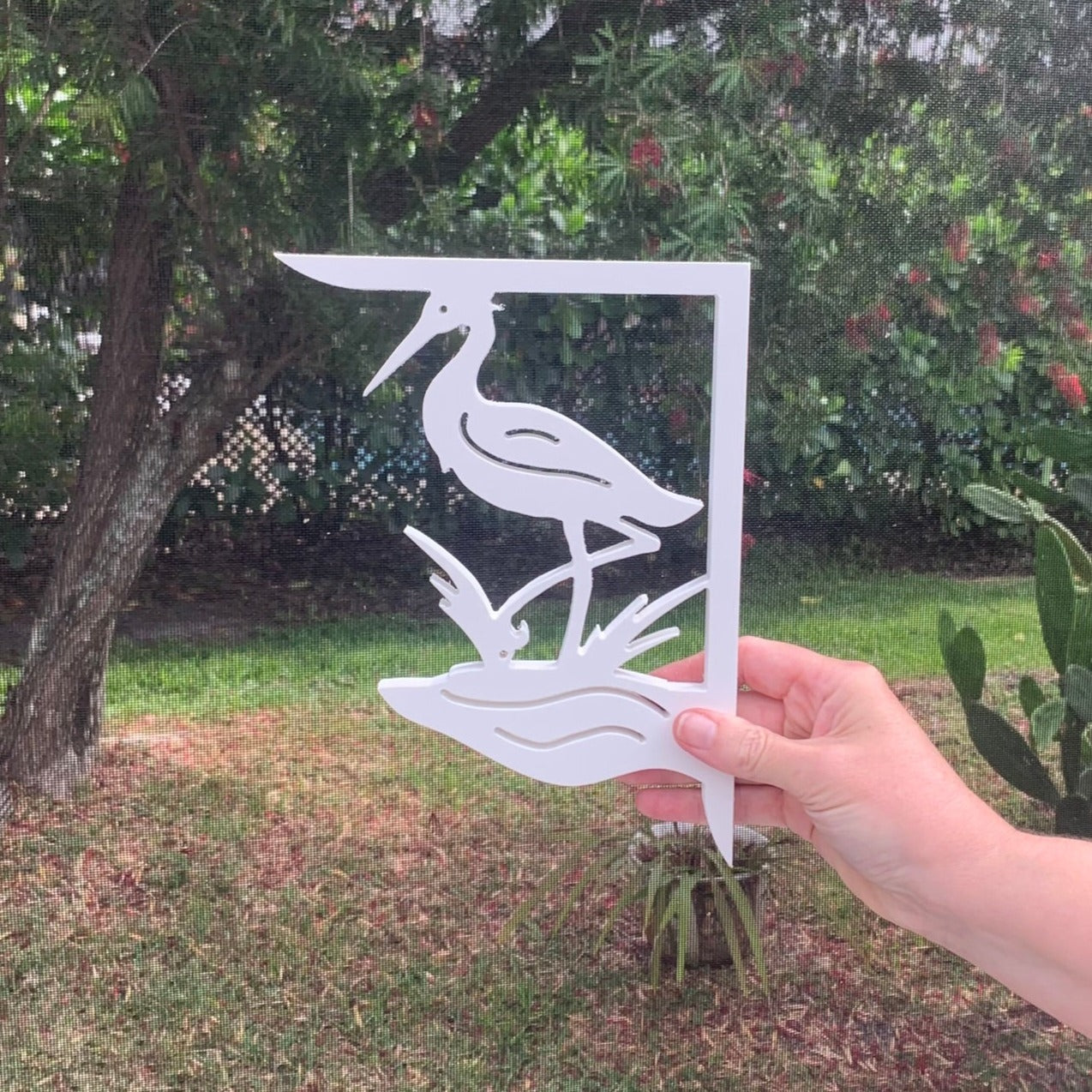 Mailbox Bracket - Heron - Small 7" x 9"