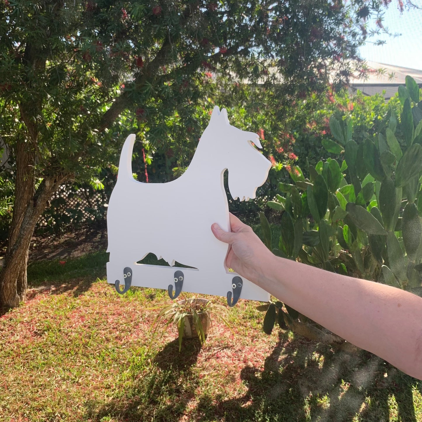 Coat Rack - Scottie Design, Robe Hook, Leash Holder, Hat Rack, Wall Hook, Entryway Organizer, Free Shipping to Mainland USA, Handmade