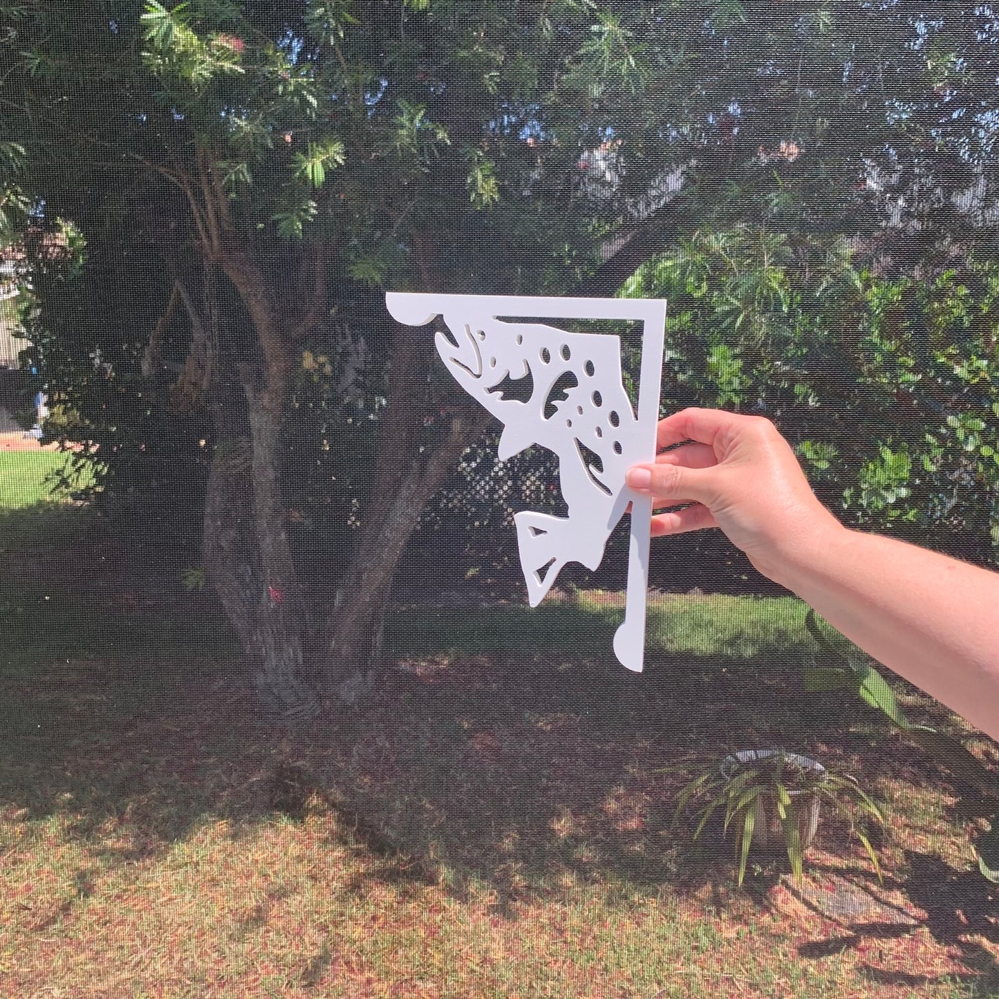Screen Door Decor - Speckled Trout Small X2, Custom Mailbox, Bracket, Outdoor Decor, 7x9 inch Free Shipping to Mainland USA