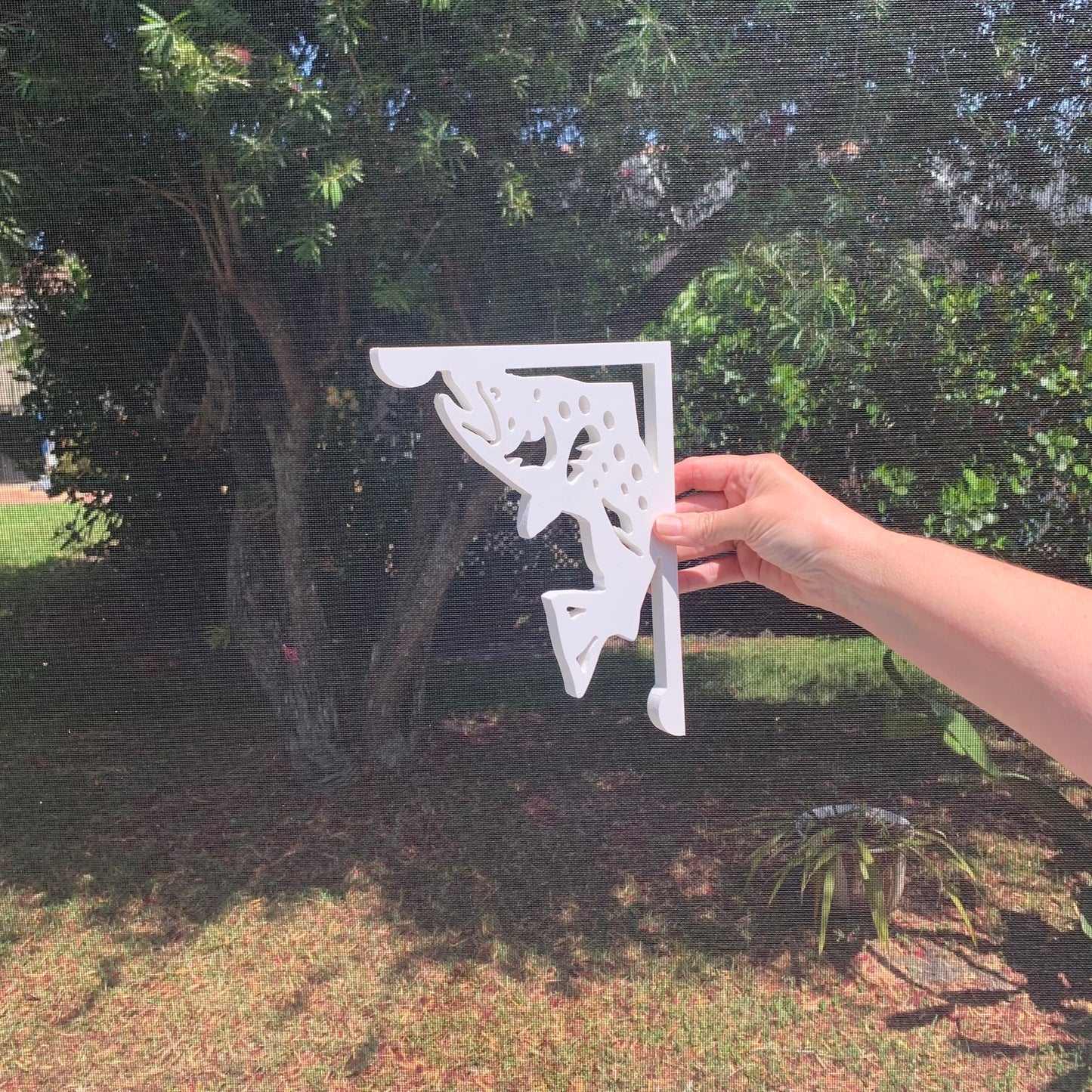Screen Door Decor - Speckled Trout Small X2, Custom Mailbox, Bracket, Outdoor Decor, 7x9 inch Free Shipping to Mainland USA