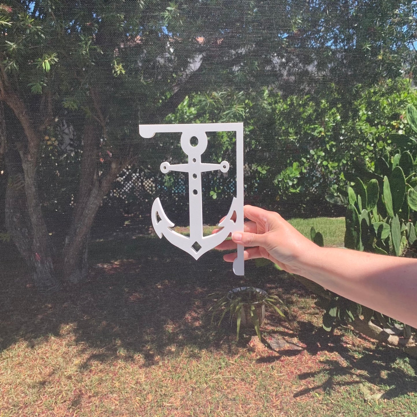 Screen Door Decor - Anchor Small X2, Custom Mailbox, Bracket, Outdoor Decor, 7x9 inch Free Shipping to mainland USA