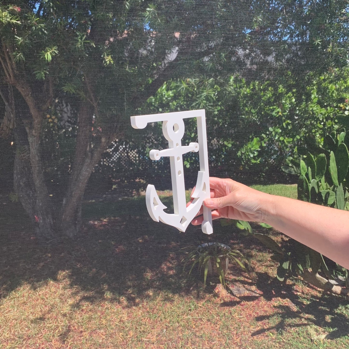 Screen Door Decor - Anchor Small X2, Custom Mailbox, Bracket, Outdoor Decor, 7x9 inch Free Shipping to mainland USA