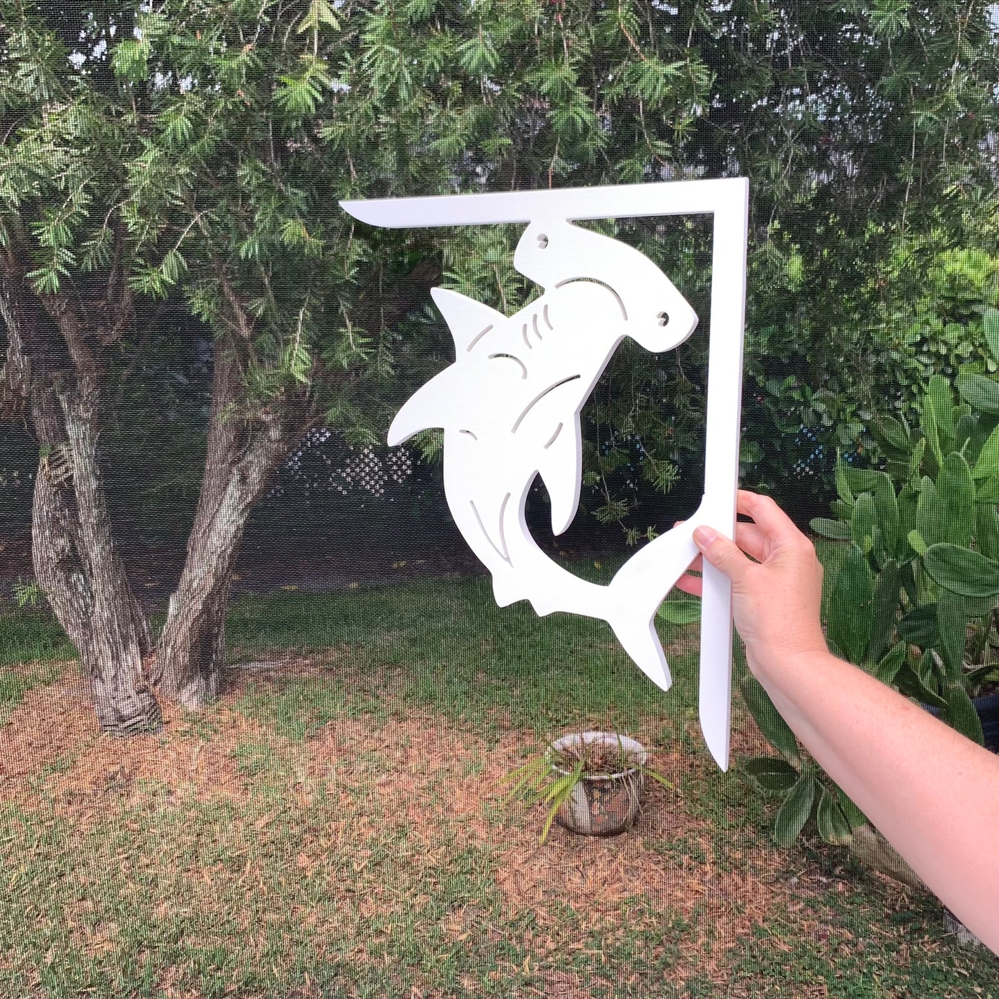 Mailbox Bracket - Hammerhead Shark - Medium 12" x 16"