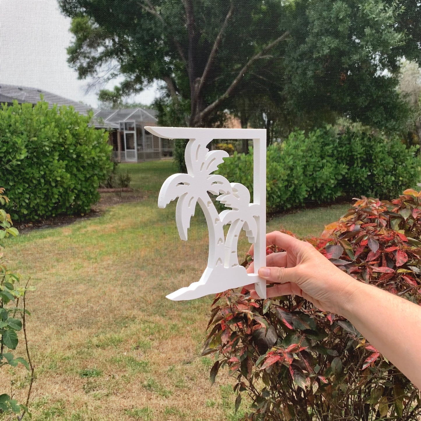 Mailbox Bracket - Palm Tree Double - Small 7" x 9"