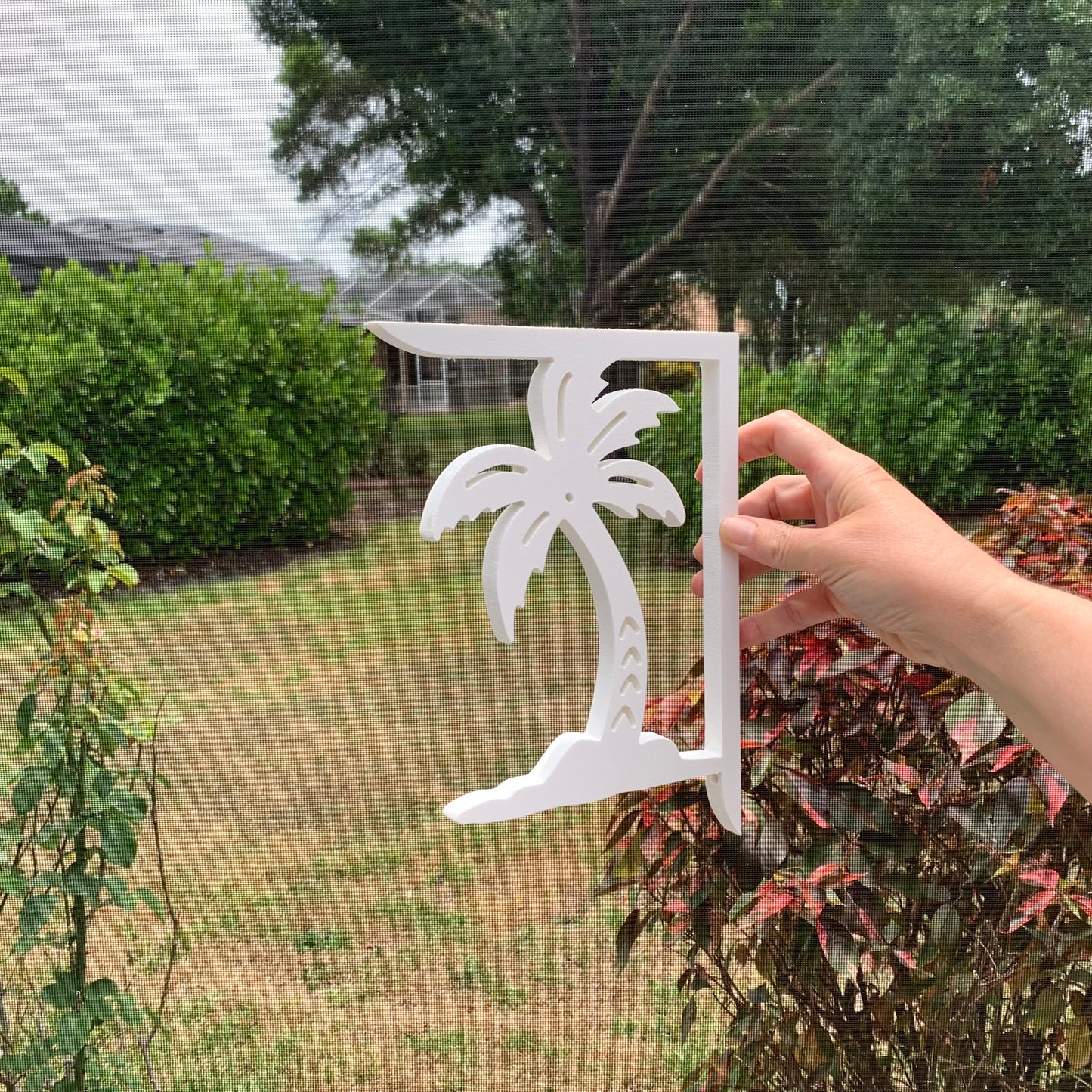 Mailbox Bracket - Palm Tree Island - Small 7" x 9"
