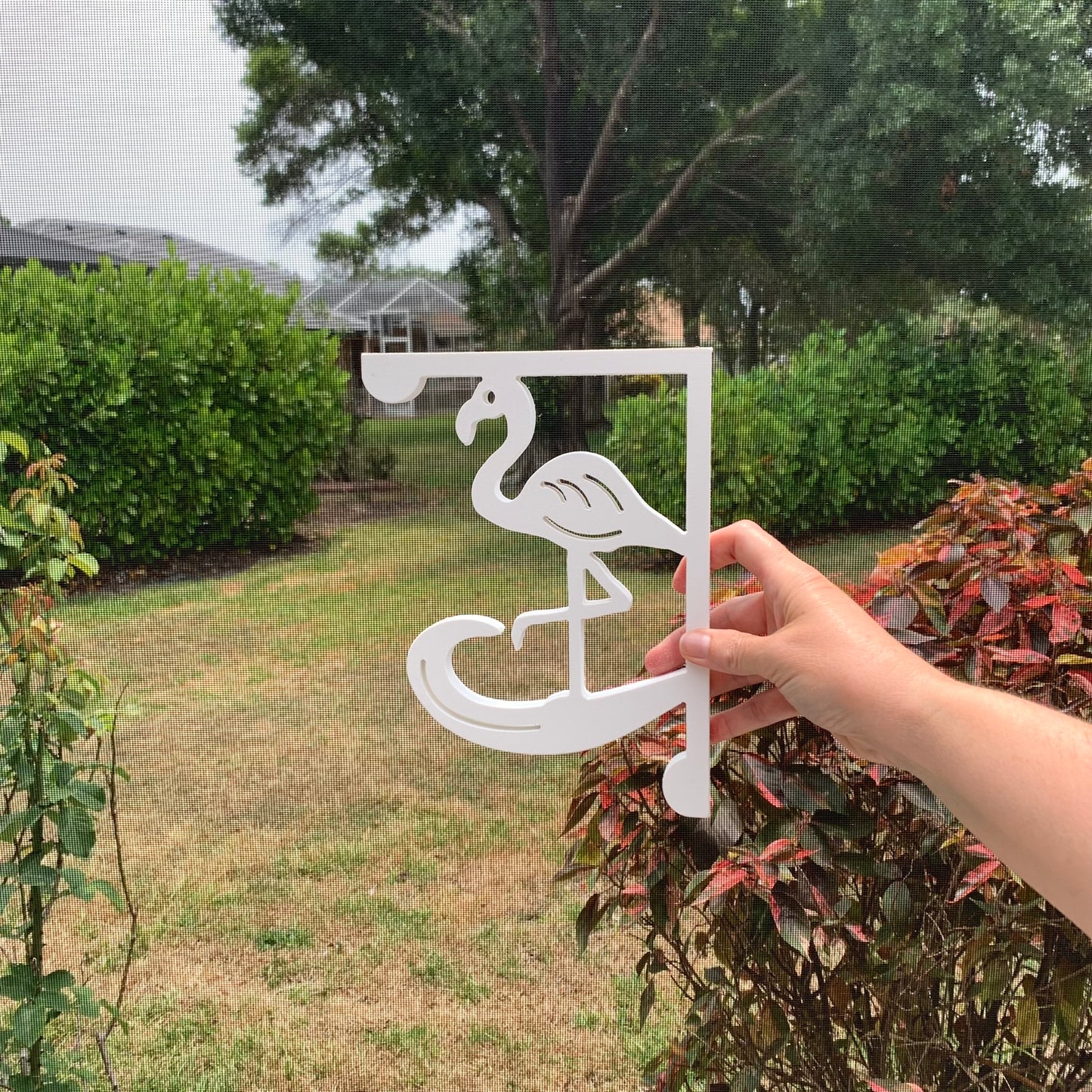 Mailbox Bracket - Flamingo - Small 7" x 9"