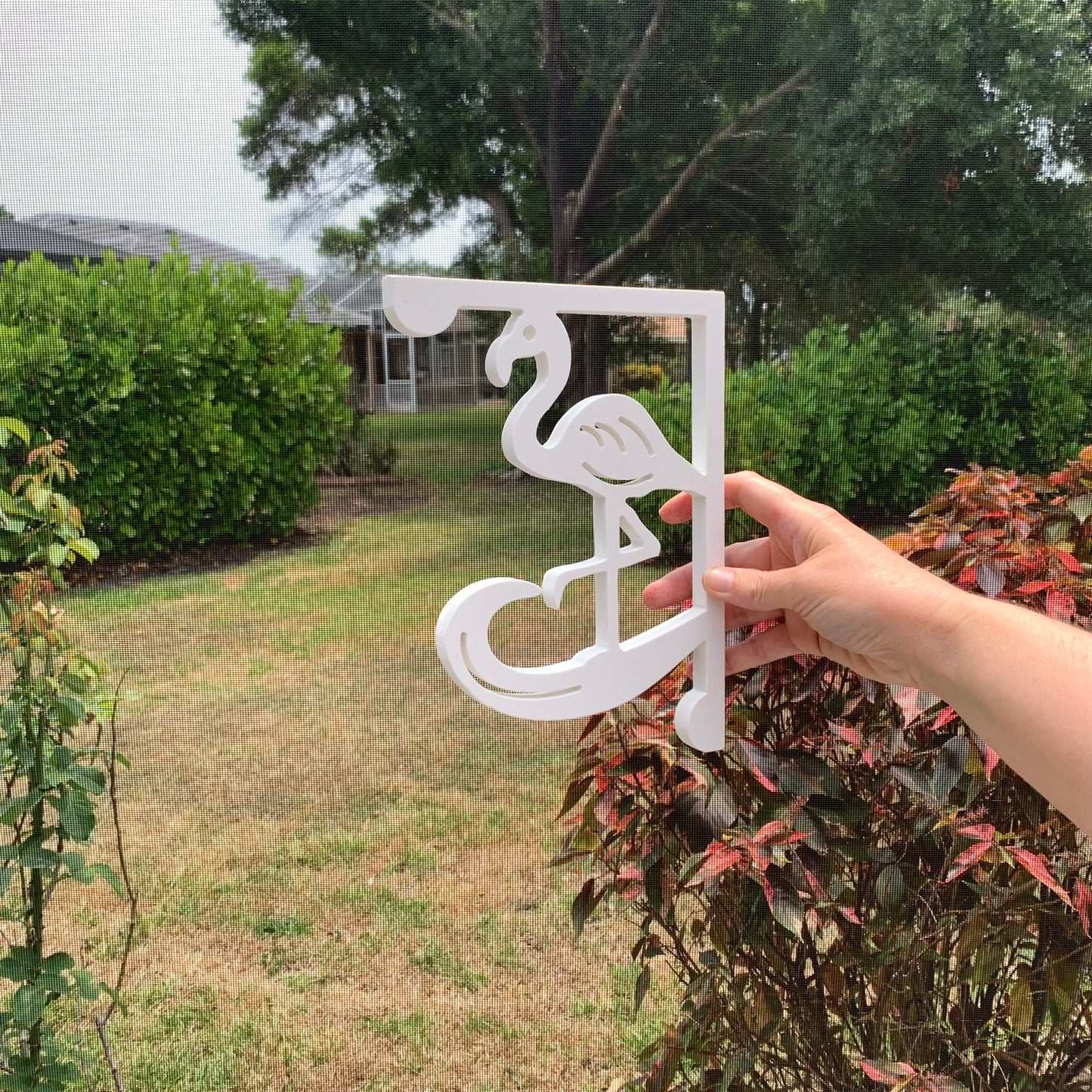 Mailbox Bracket - Flamingo - Small 7" x 9"