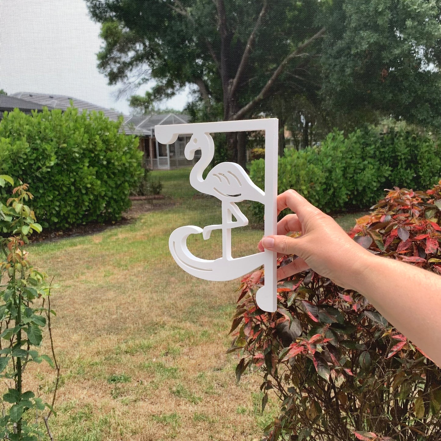 Mailbox Bracket - Flamingo - Small 7" x 9"