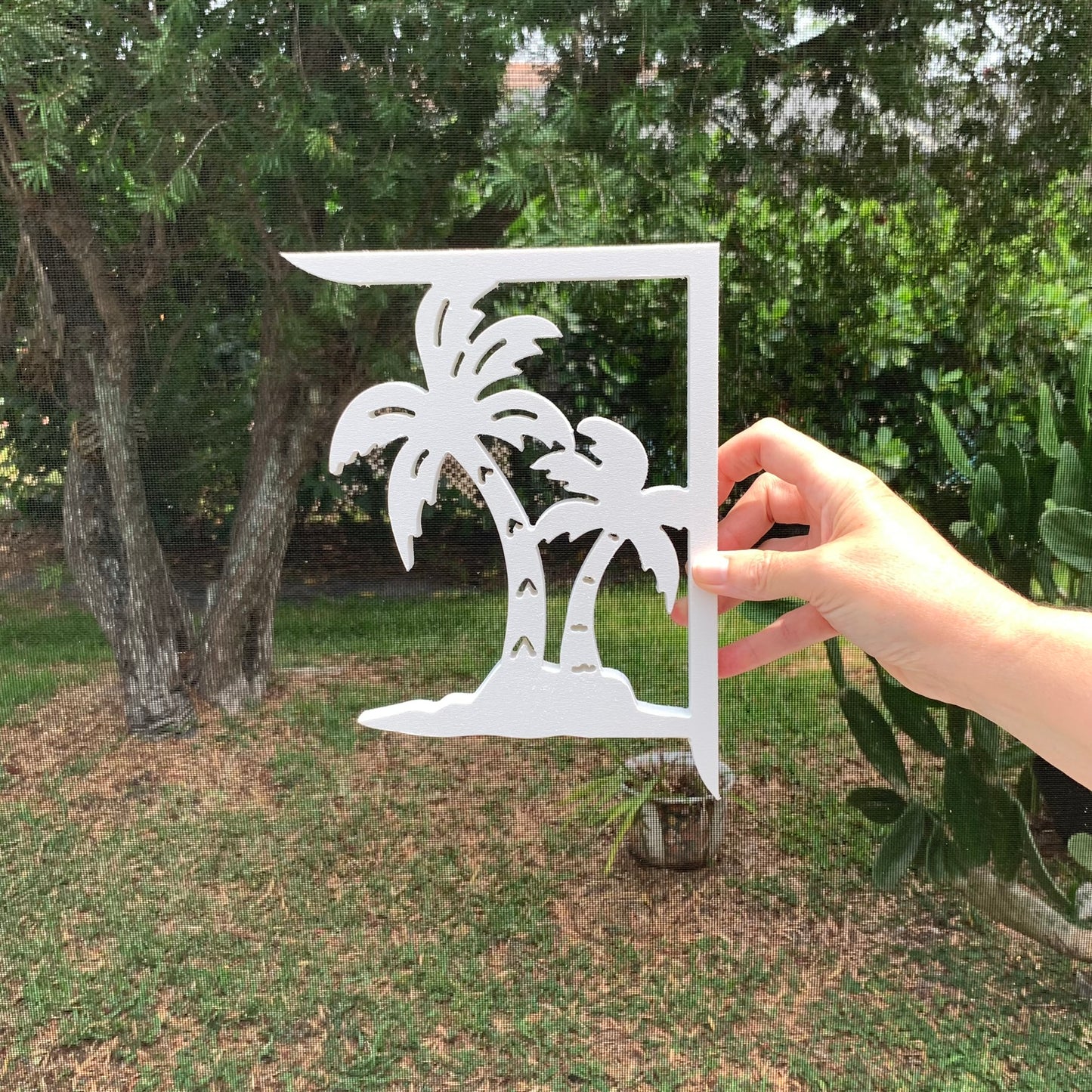 Mailbox Bracket - Palm Tree Double - Small 7" x 9"