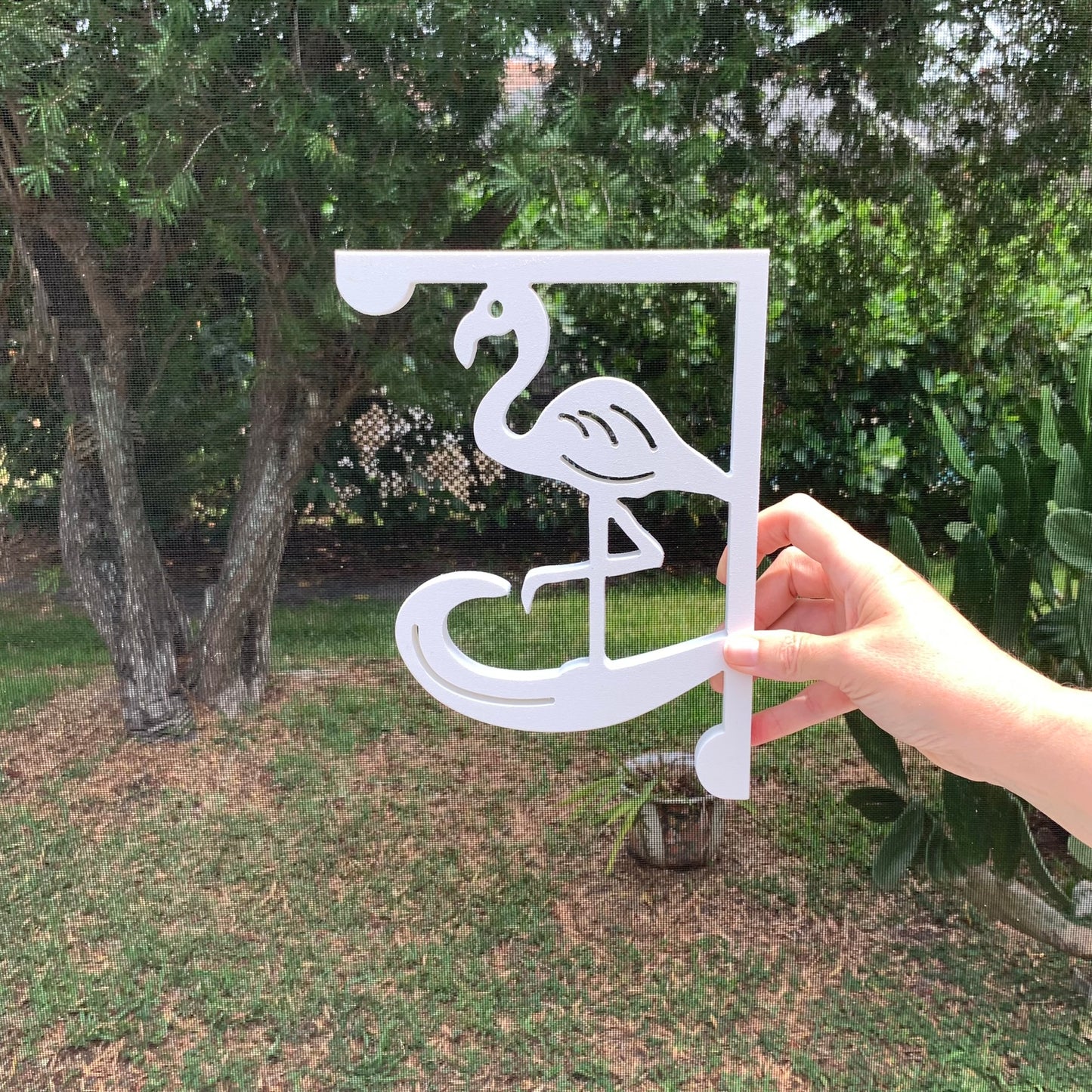 Mailbox Bracket - Flamingo - Small 7" x 9"