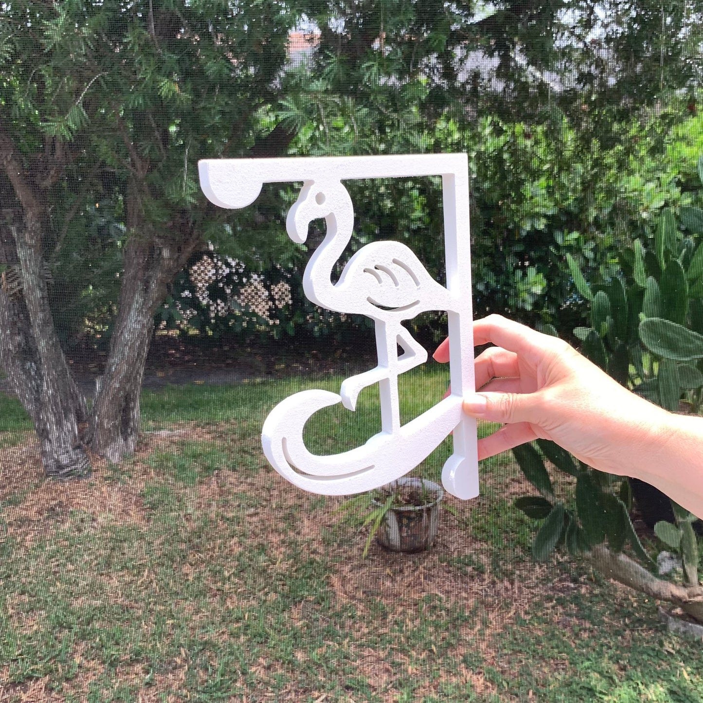 Mailbox Bracket - Flamingo - Small 7" x 9"