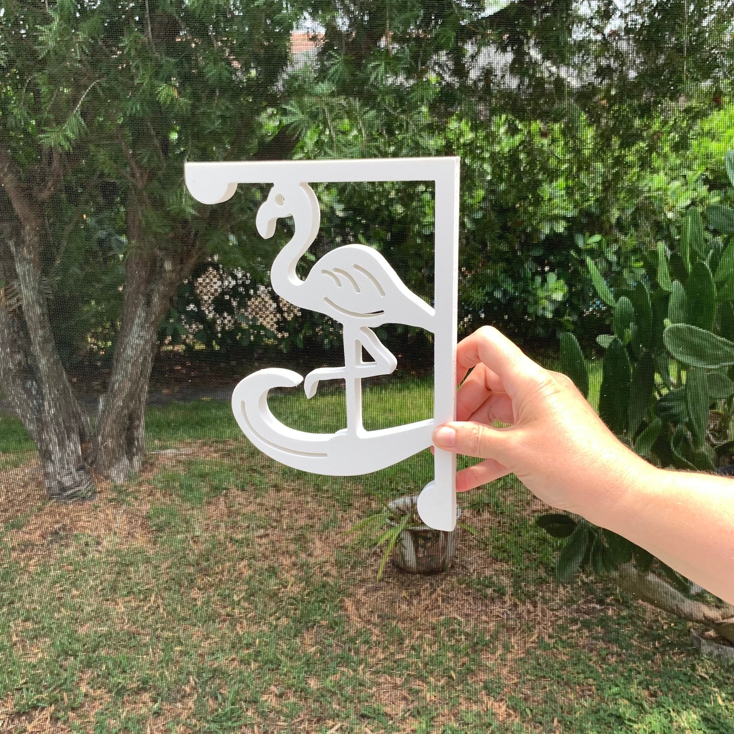 Mailbox Bracket - Flamingo - Small 7" x 9"