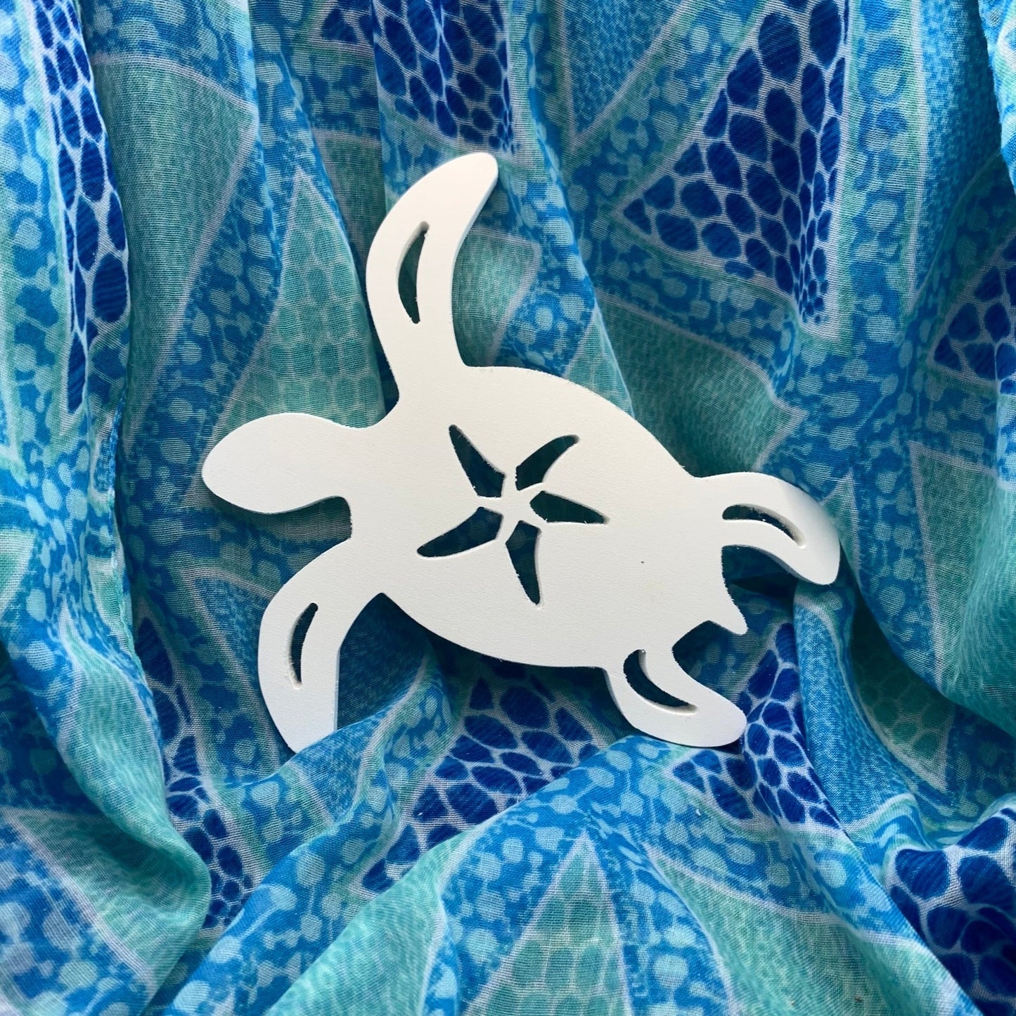Shutter Embellishments - Turtle W/Star Wall Art Small approx 8X5, Custom, Outdoor Decor, Tropical, Ships Free to Mainland USA