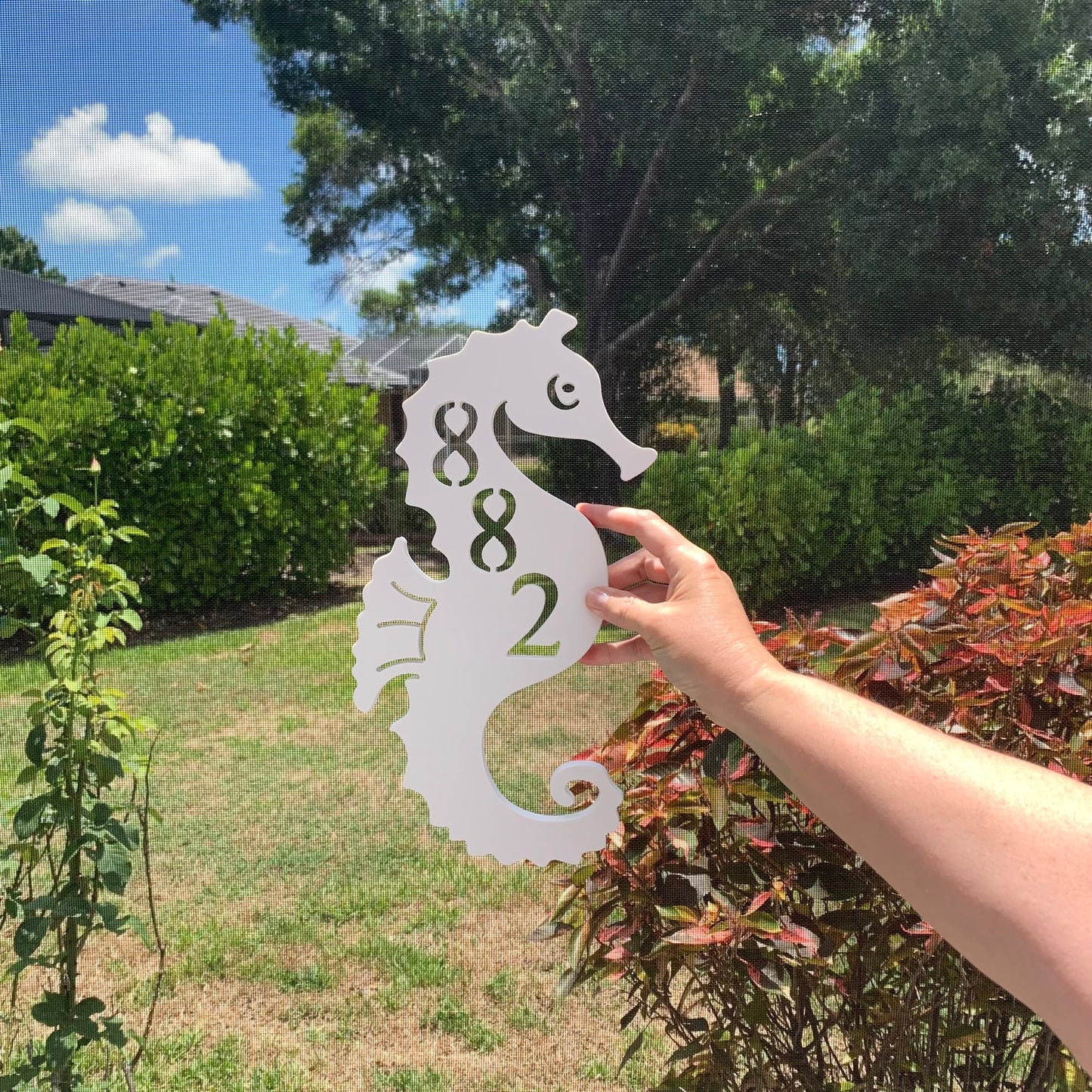 House Number Plaque - Seahorse
