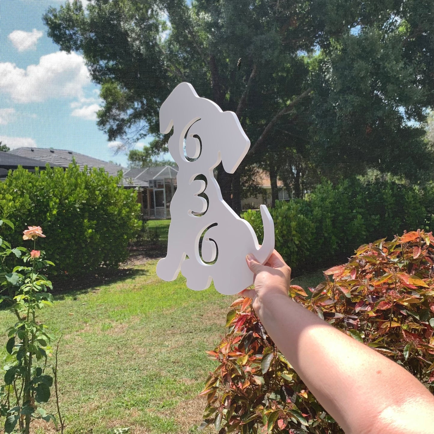 House Number Plaque - Puppy