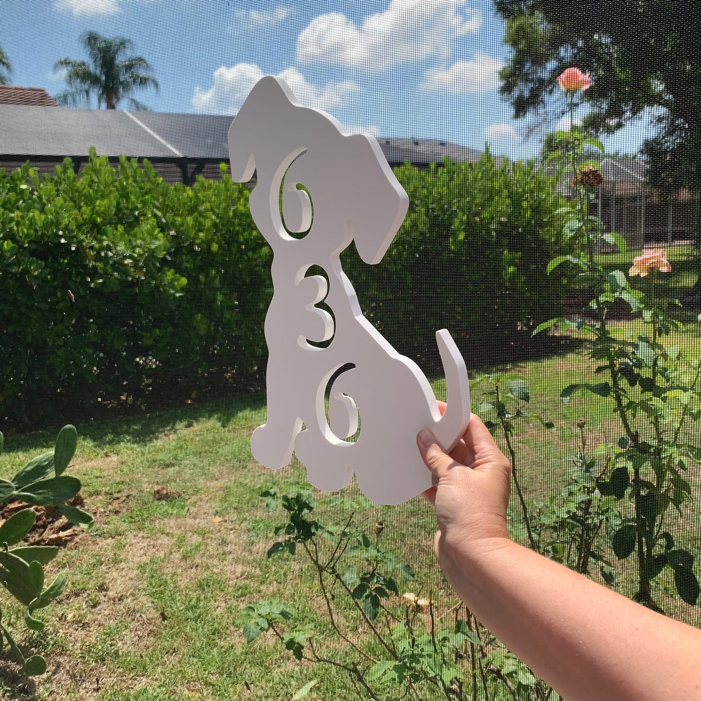House Number Plaque - Puppy