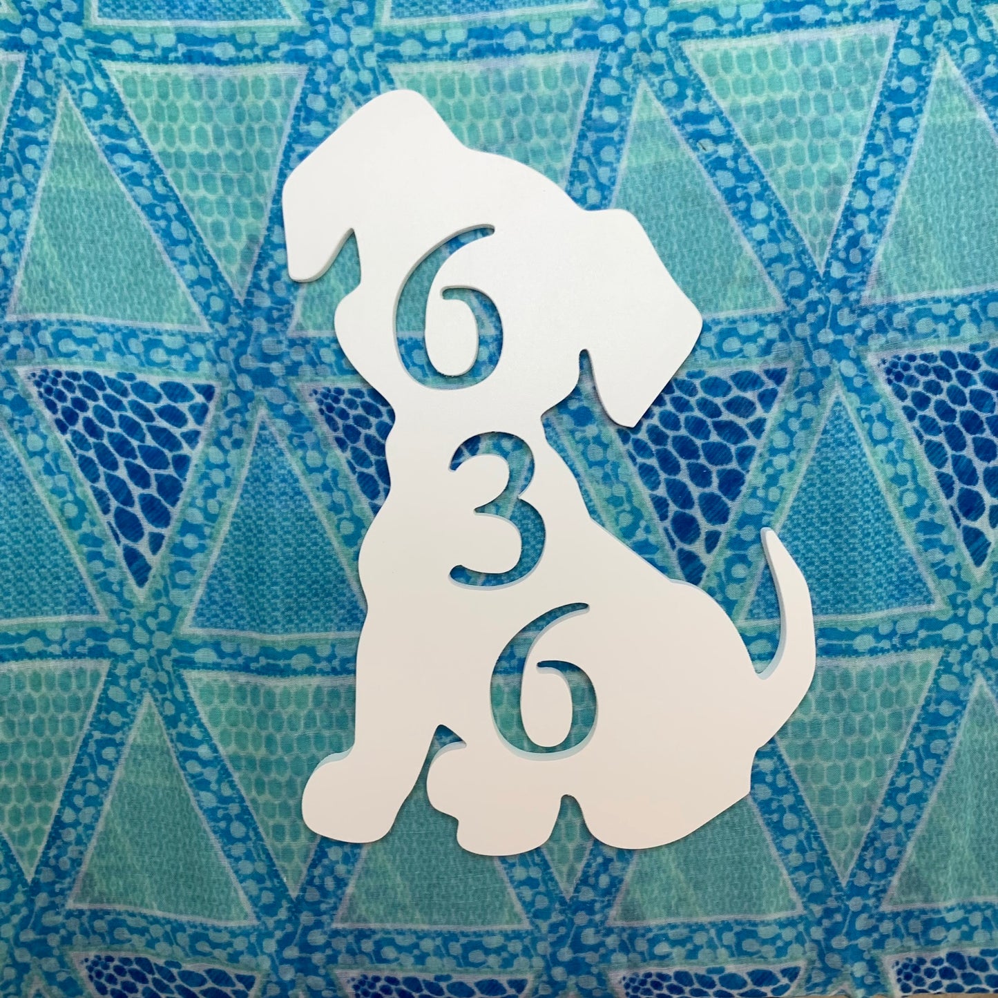 House Number Plaque - Puppy