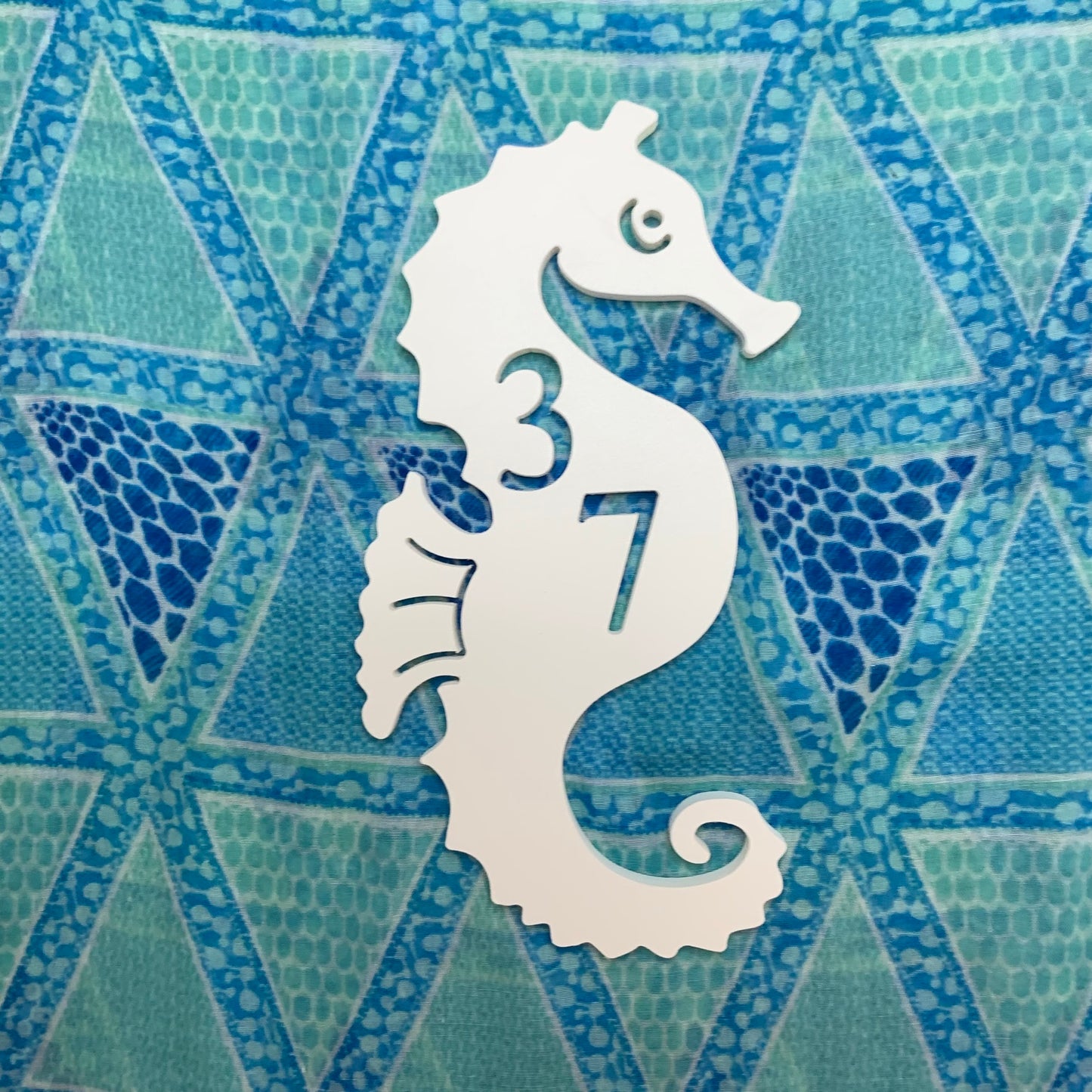 House Number Plaque - Seahorse
