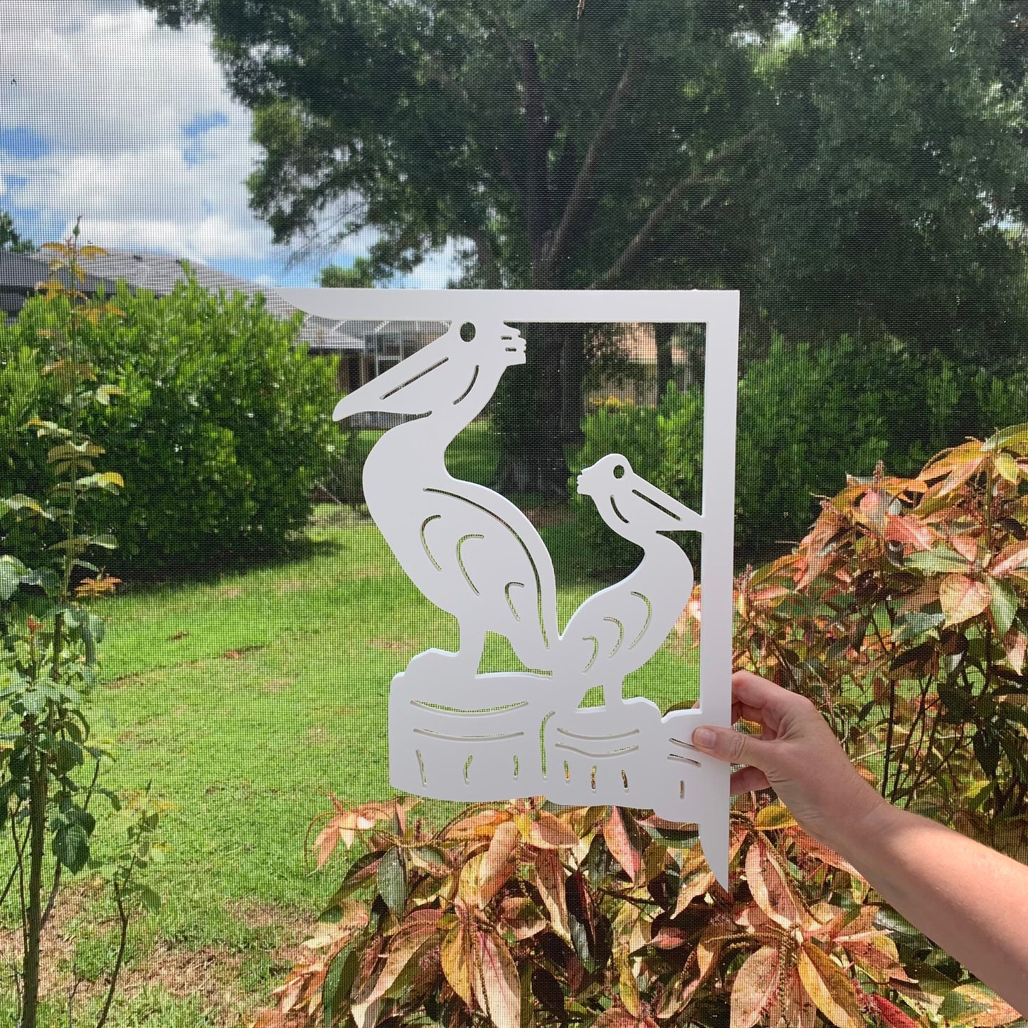 Mailbox Bracket - Pelican with Baby - Medium 12" x 16"