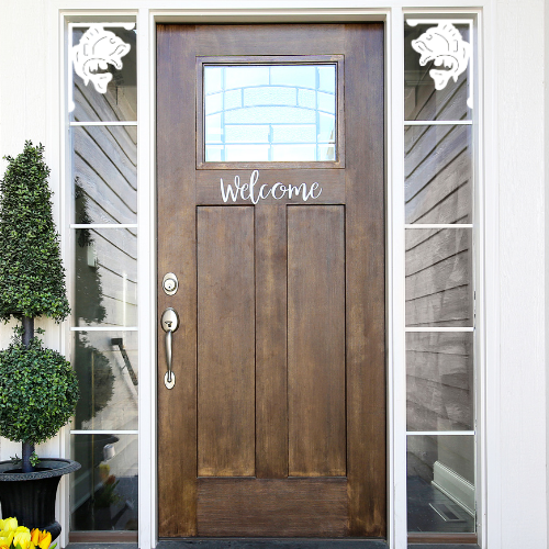 Screen Door Decor - Largemouth Bass Small X2, Custom Mailbox, Mailbox Bracket, Outdoor Decor, 7x9 inch Free Shipping to Mainland USA