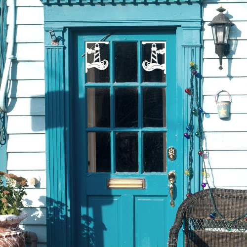 Screen Door Decor - Lighthouse Small X2, Custom Mailbox, Bracket, Outdoor Decor, 7x9 inch Free Shipping to Mainland USA