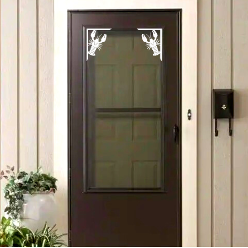 Screen Door Decor - Lobster Small X2, Custom Mailbox, Bracket, Outdoor Decor, 7x9 inch Free Shipping to Mainland USA