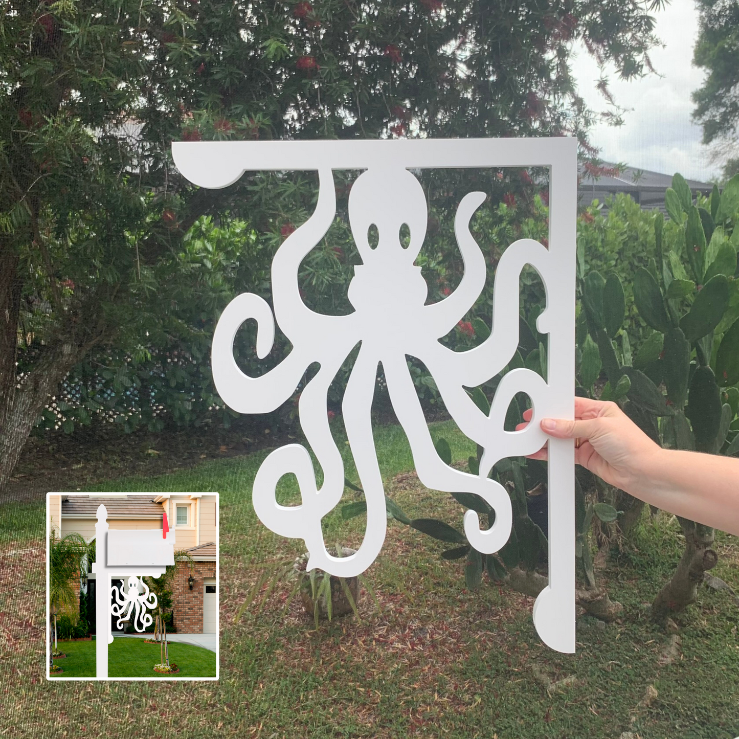 Mailbox Bracket - Octopus - Large 16" x21"