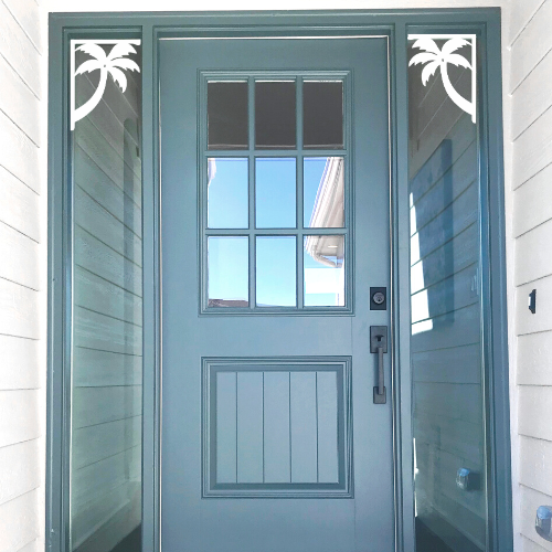 Screen Door Decor - Palm Tree Small X2, Custom Mailbox, Bracket, Outdoor Decor, 7x9 inch Free Shipping to Mainland USA