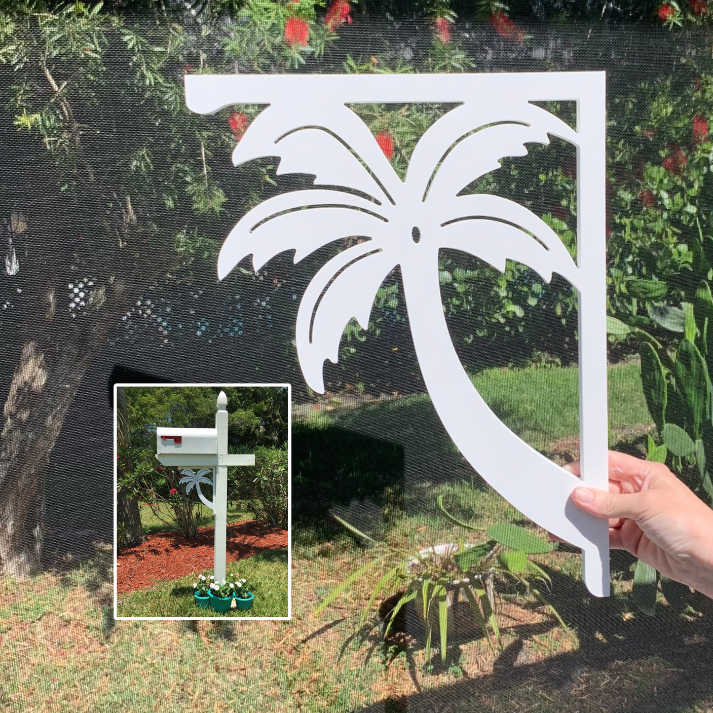 Mailbox Bracket - Palm Tree - Medium 12" x 16"