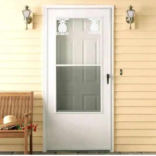 Screen Door Decor - Pineappple Small X2, Custom Mailbox, Bracket, Outdoor Decor, 7x9 inch Free Shipping to Mainland USA