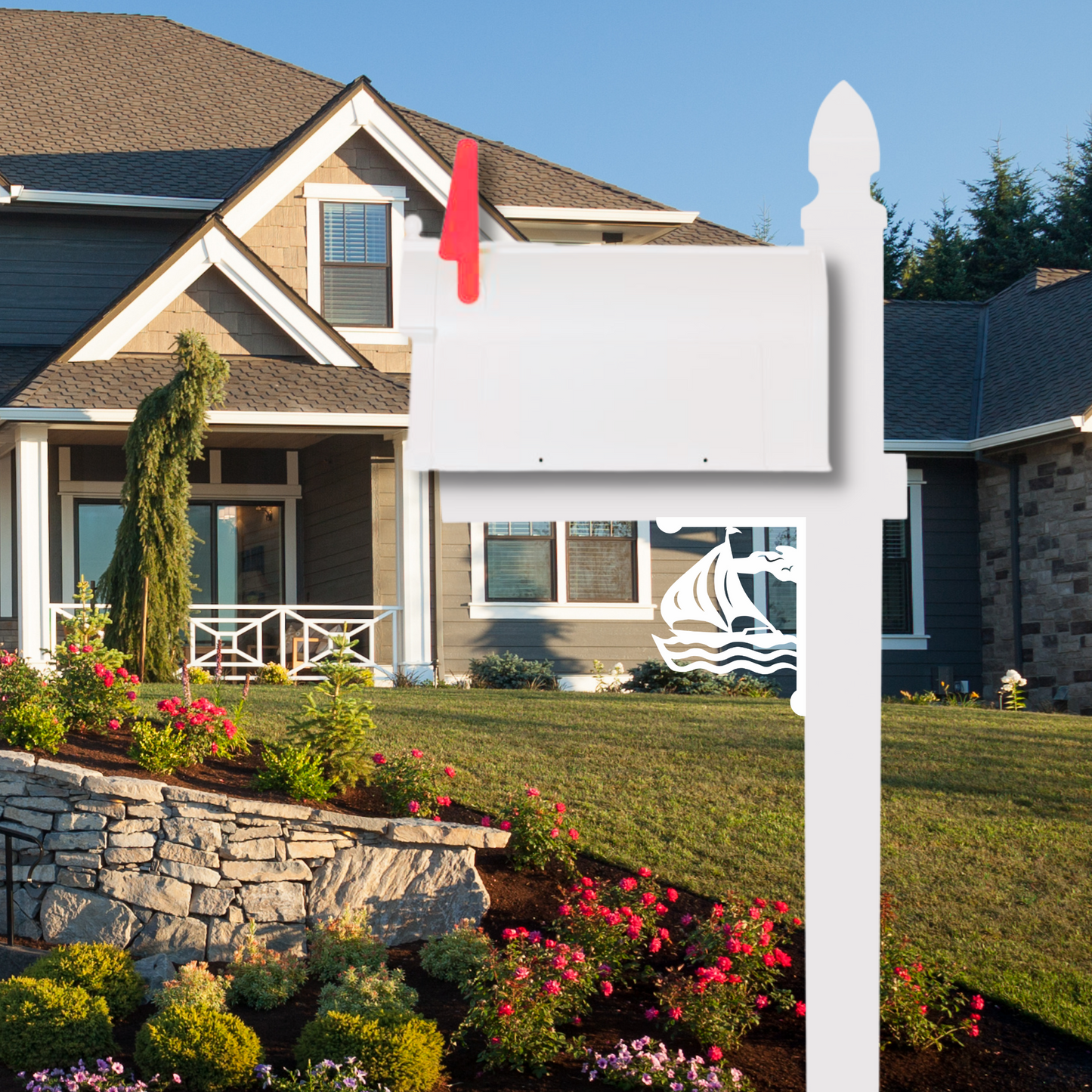 Mailbox Bracket - Sailboat - Small 7" x 9"