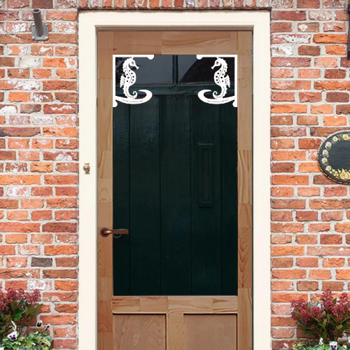 Screen Door Decor - Seahorse X2, Custom Mailbox, Bracket, Outdoor Decor, 7x9 inch Free Shipping to Mainland USA