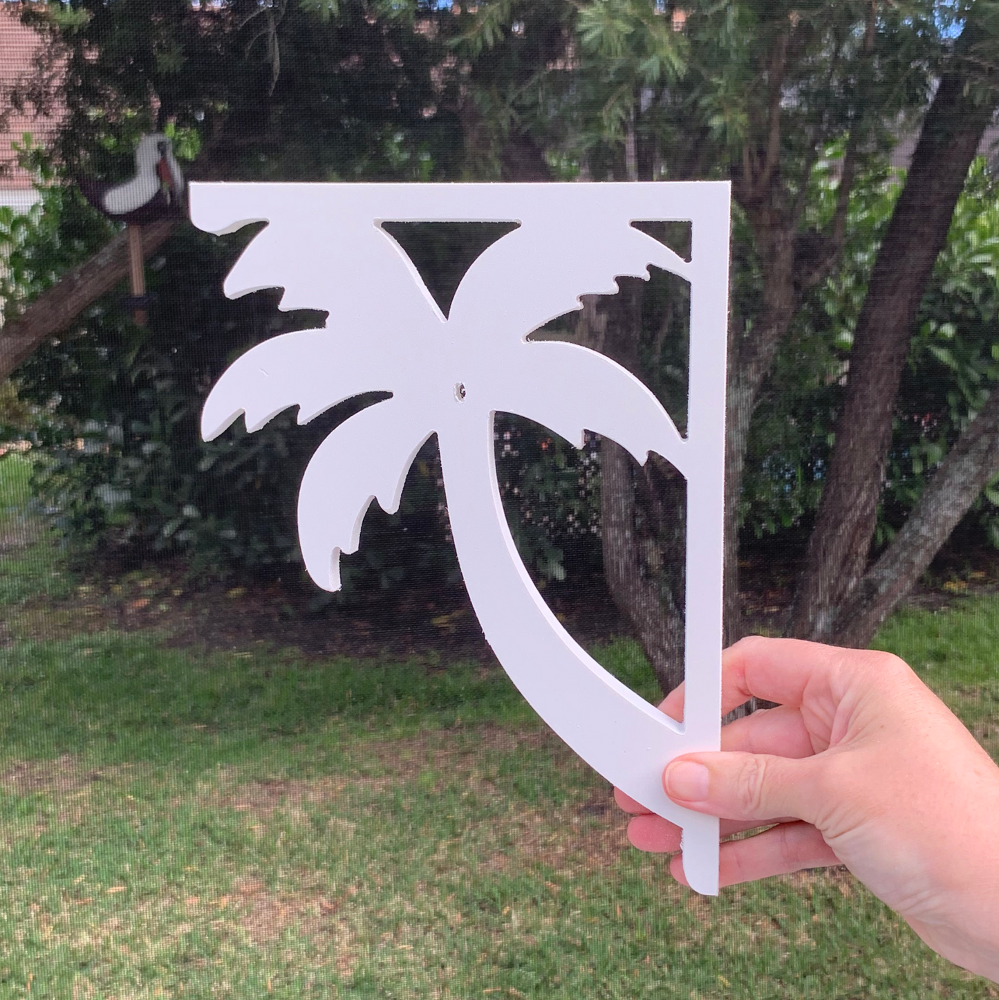 Screen Door Decor - Palm Tree Small X2, Custom Mailbox, Bracket, Outdoor Decor, 7x9 inch Free Shipping to Mainland USA